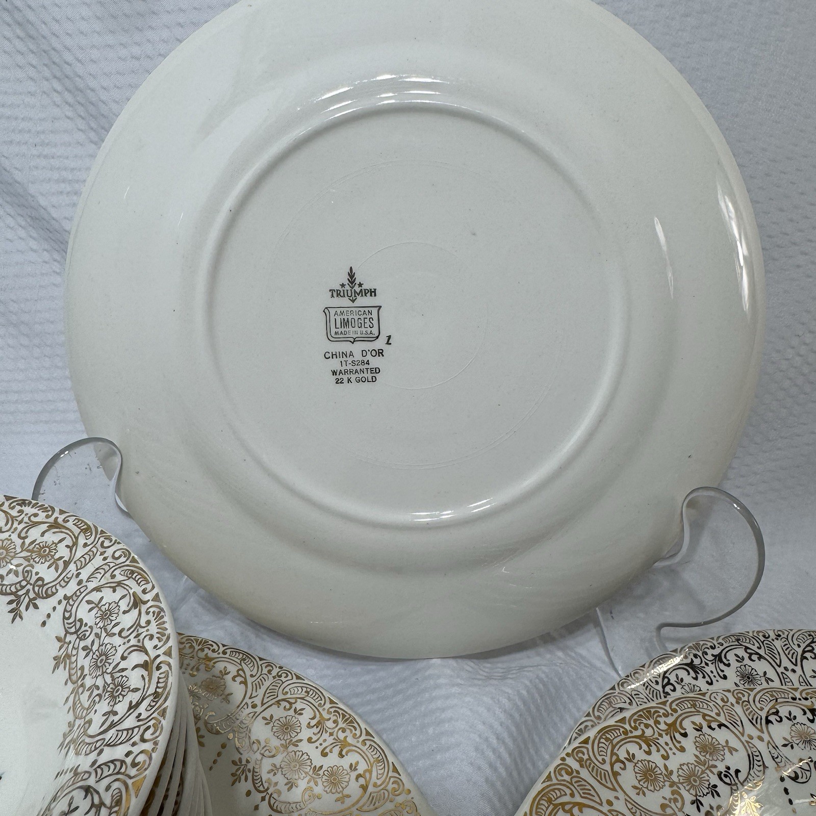 American Limoges Triumph D’Or China 22K Gold Vintage Discontinued 23 Pieces