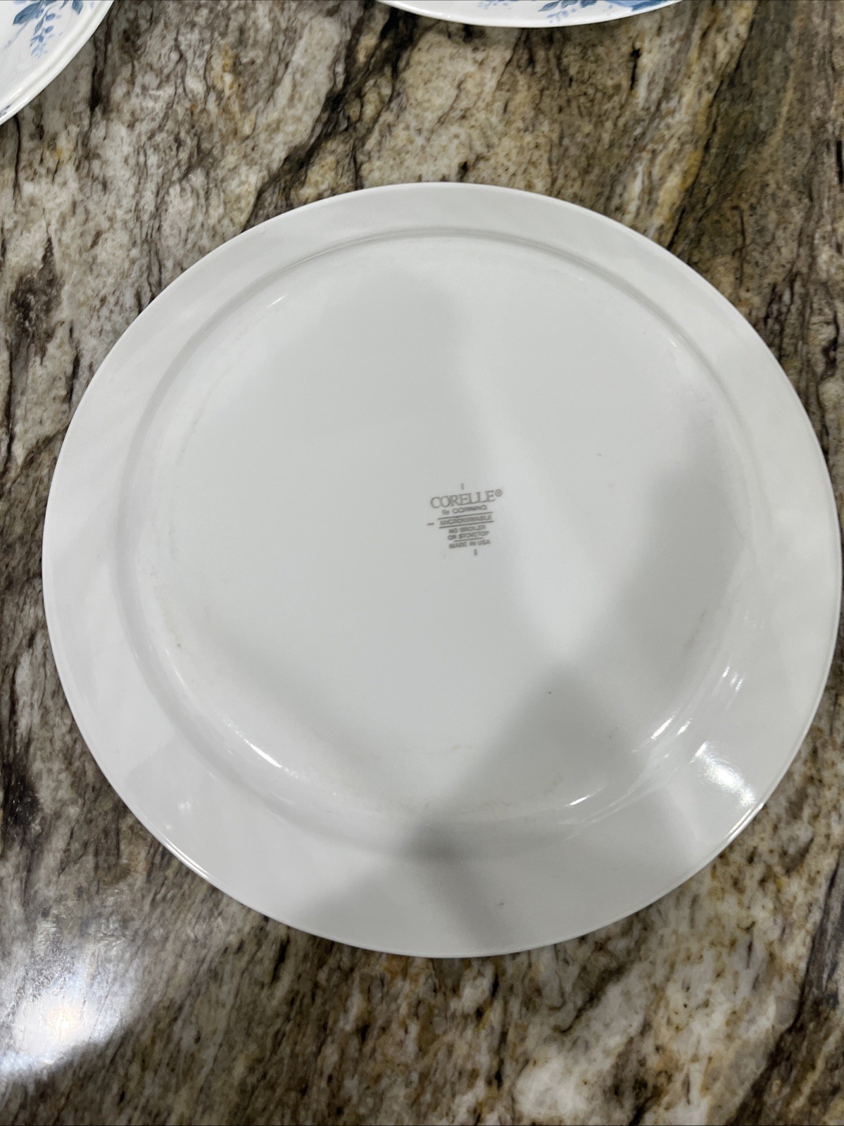 Vintage 5 Corelle Corning Blue Velvet Rose Vitrelle Dinner Plates 10 1/4″ 🇺🇸