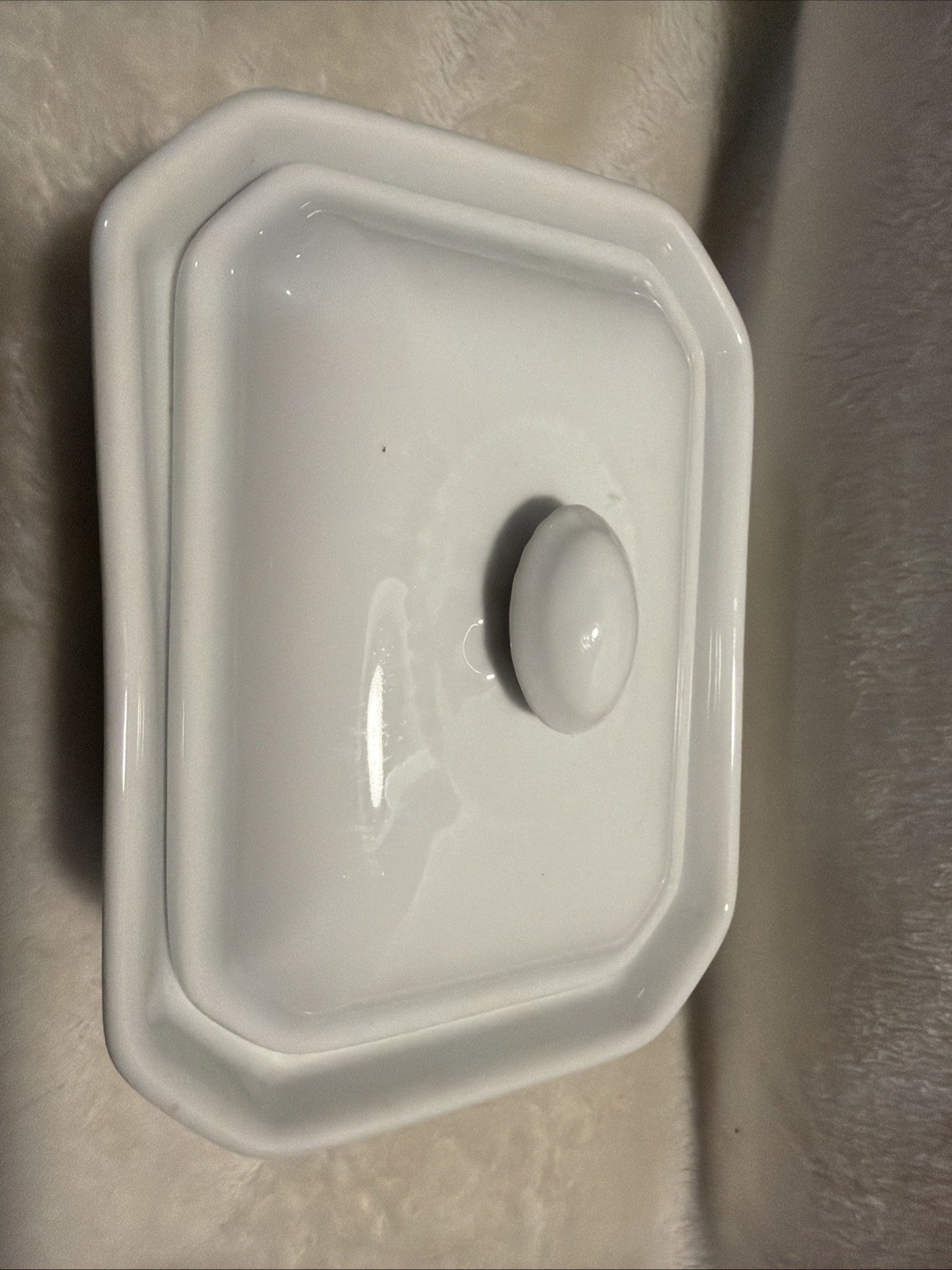 APILCO PORCELAINE FRANCE CLASSIC WHITEWARE PATE BOX RECTANGULAR CASSEROLE W/LID