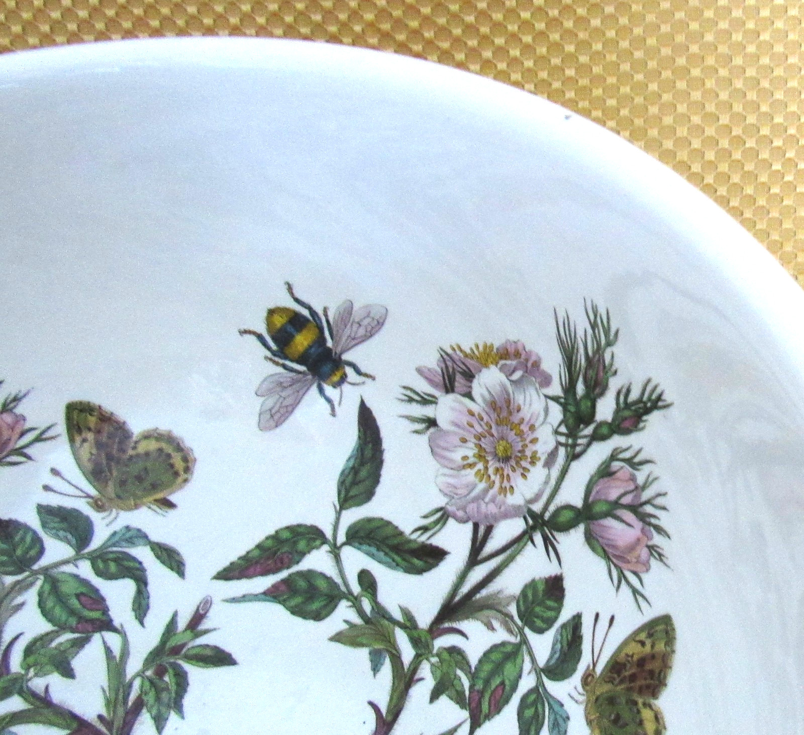 PORTMEIRION BOTANIC GARDEN LARGE SALAD SERVING BOWL 11″ BUTTERFLIES & BEES