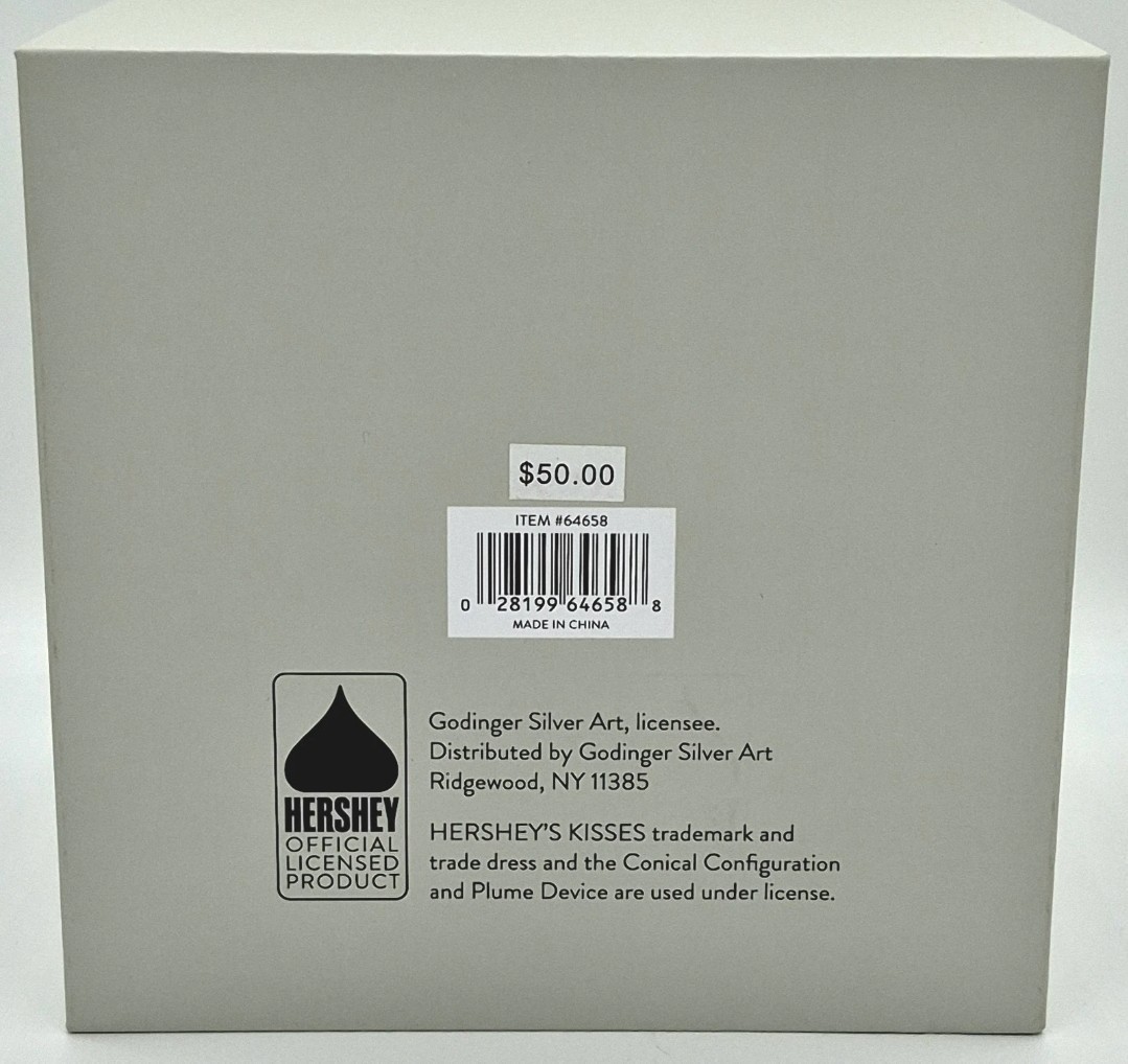 Hershey’s Kisses Silver Candy Dish w/ Box Godinger Licensed New Gift Decor