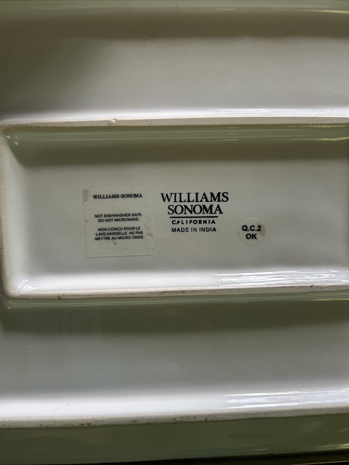 Williams Sonoma Autumn Vine rectangular serving platter w/ pewter handles