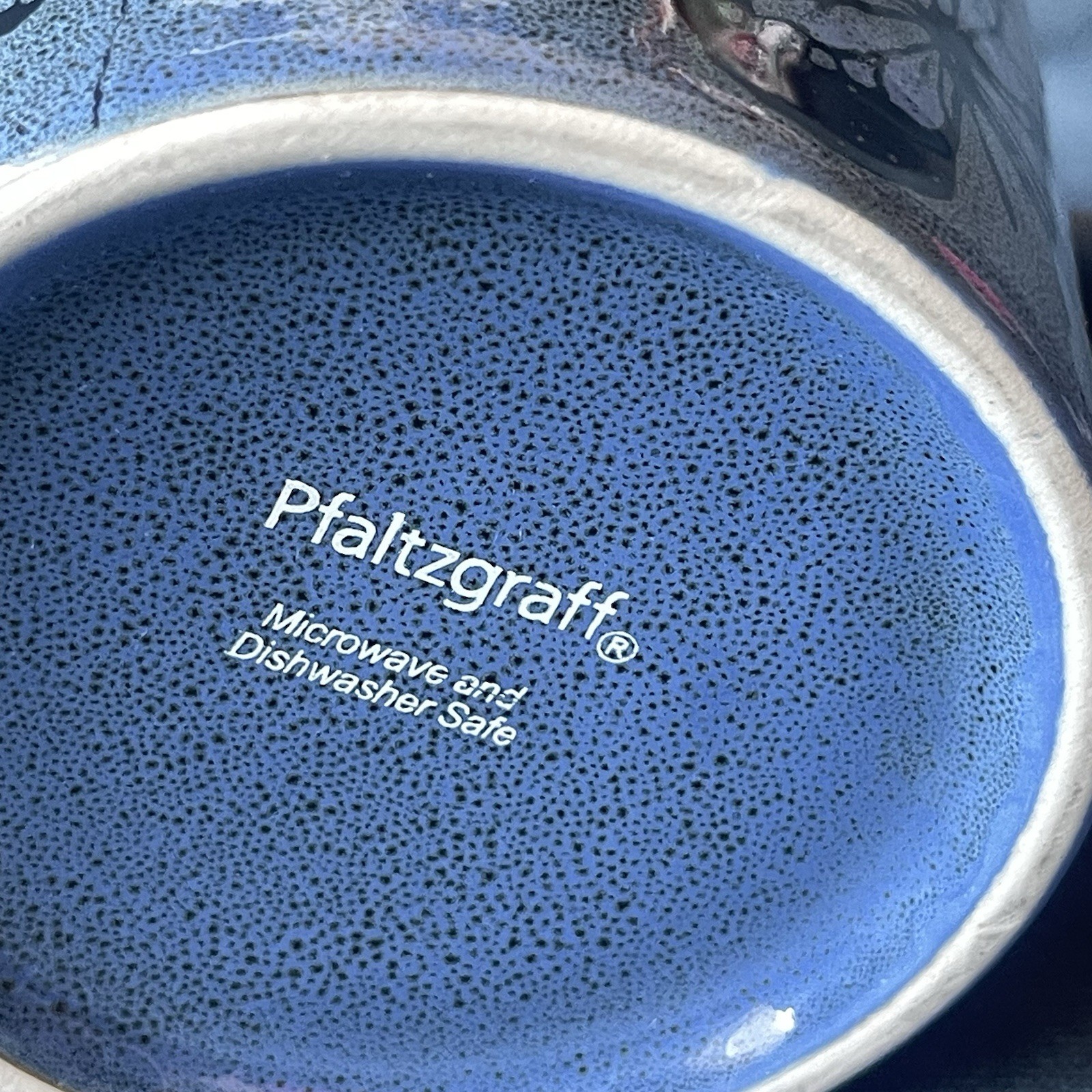 Pfaltzgraff Coffee Mug BELIEVE Tea Cup Blue Butterfly Large 16 Oz 4.25 X 4”