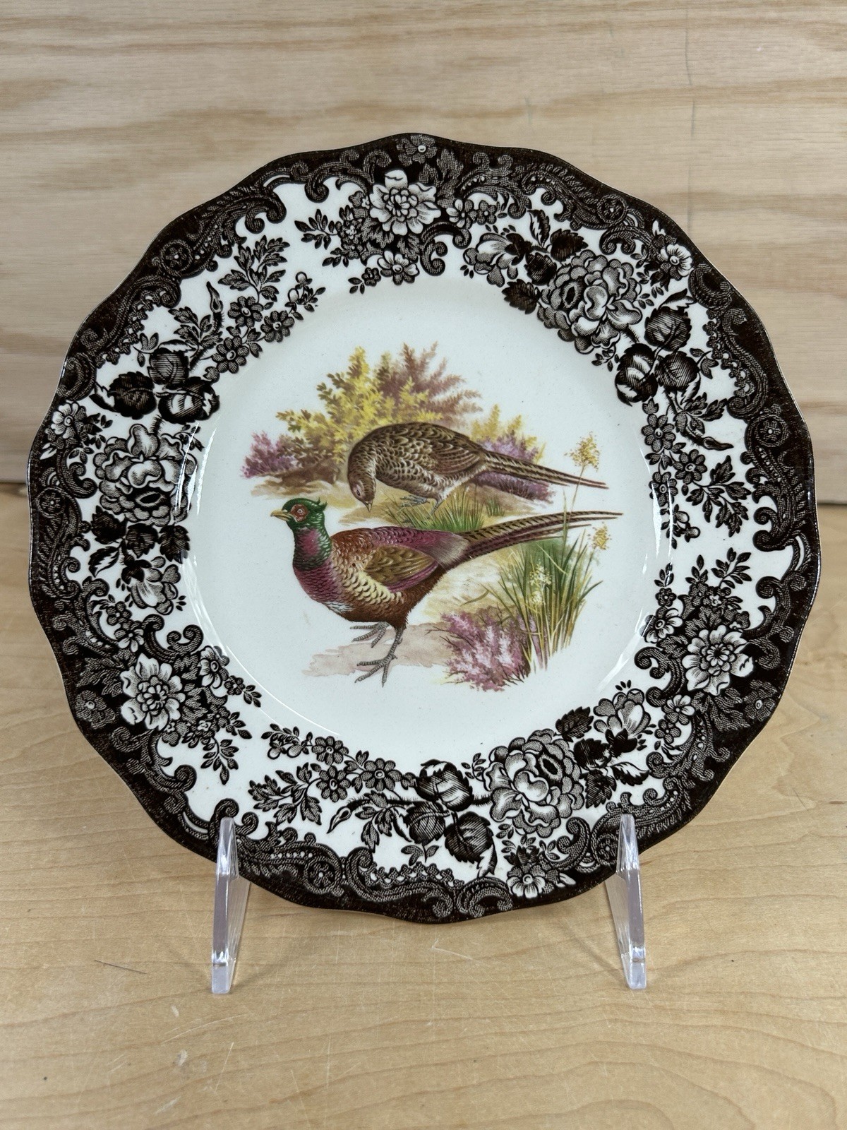 Royal Worcester Palissy England Game Series 7 7/8″ Plate Pheasants 23-4