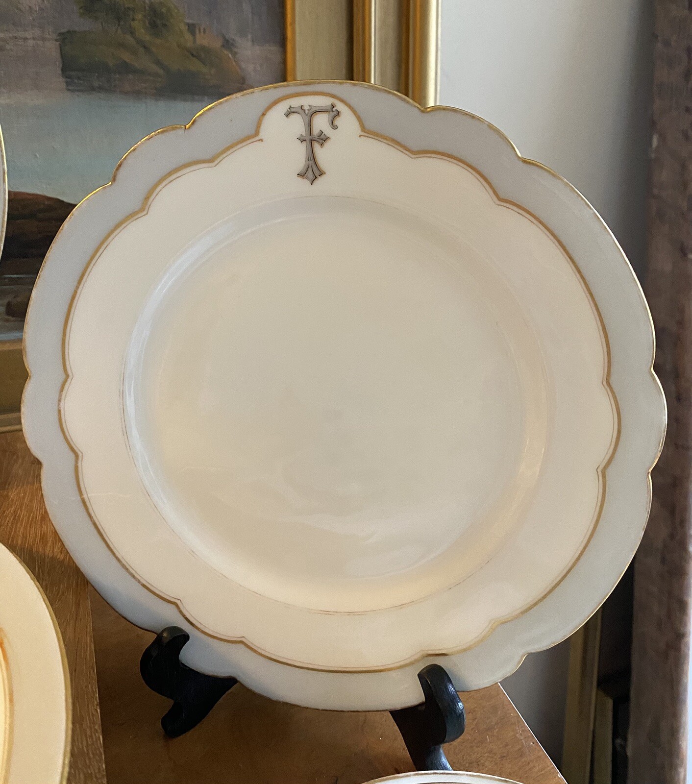 A. HACHE & PEPIN Vierzon Lehalleur SET PLATES & BOWLS Paris c. 1890-1900 Antique