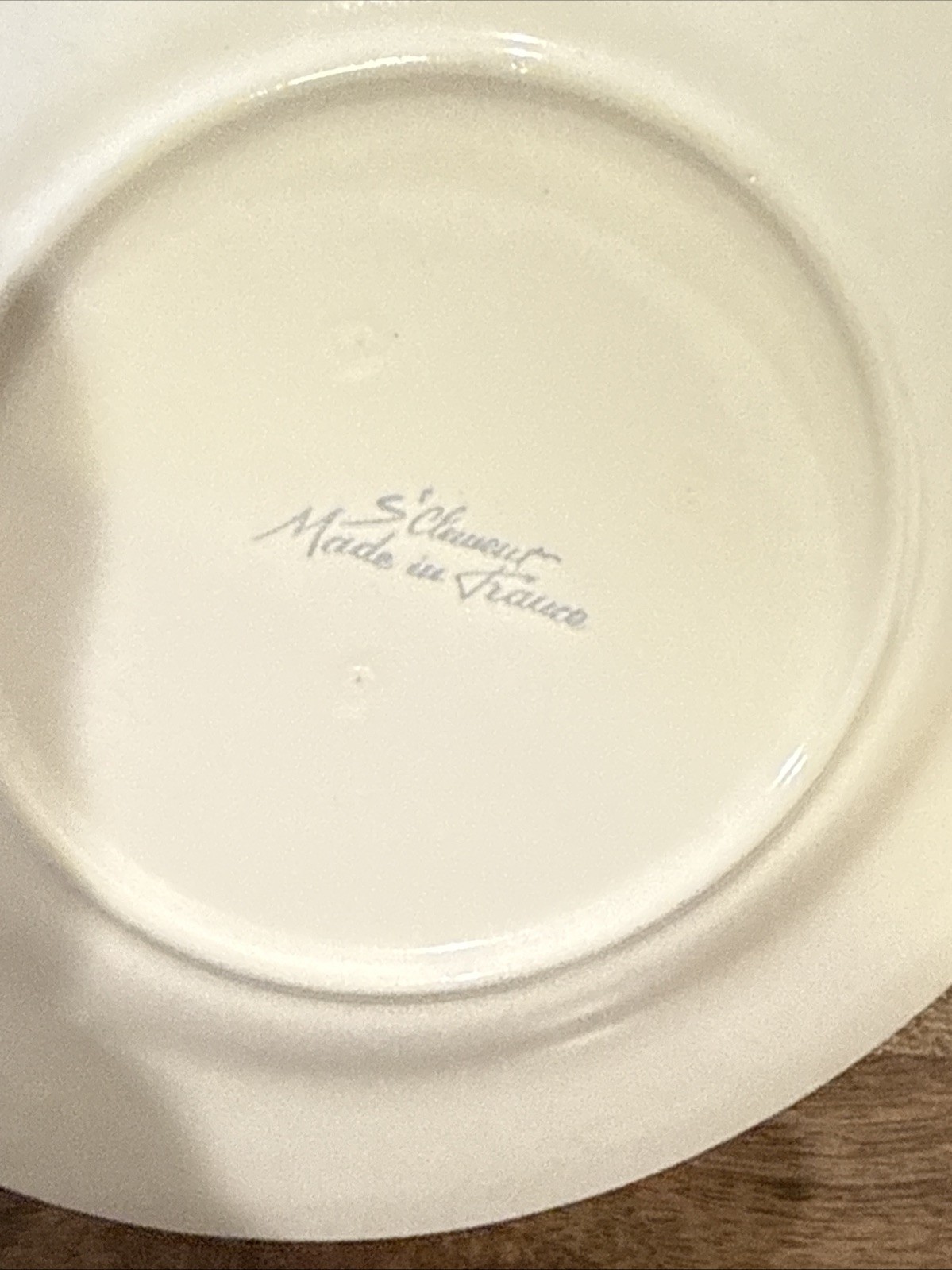 St. Clement Made in France Set of Six Plates Embossed with Fruit VTG 7 7/8″ side