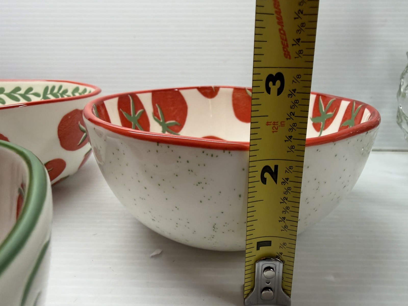 3 – Prima Design Ceramic 3 Bowl Set Tomatoes . New And Unique