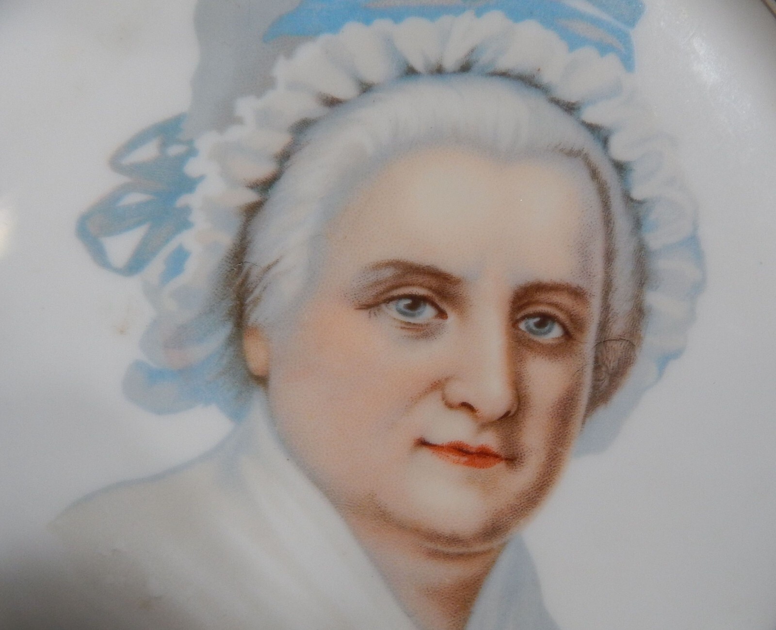 Antique GS Co. Bavaria Germany Portrait Plate 8 1/4″ Lady Martha Washington?