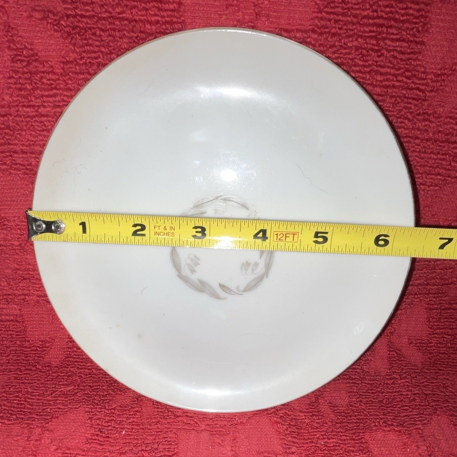 Kaysons Golden Fantasy White & Gold China Dessert Plate 6.25in Round Glossy