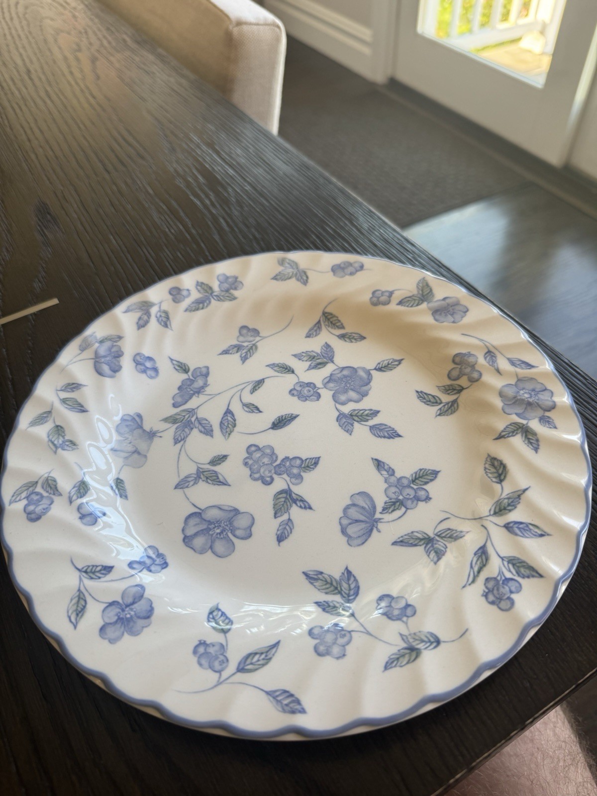 Royal Stafford Light Blue Floral Dinner Plate 10.25 Inch Made In England