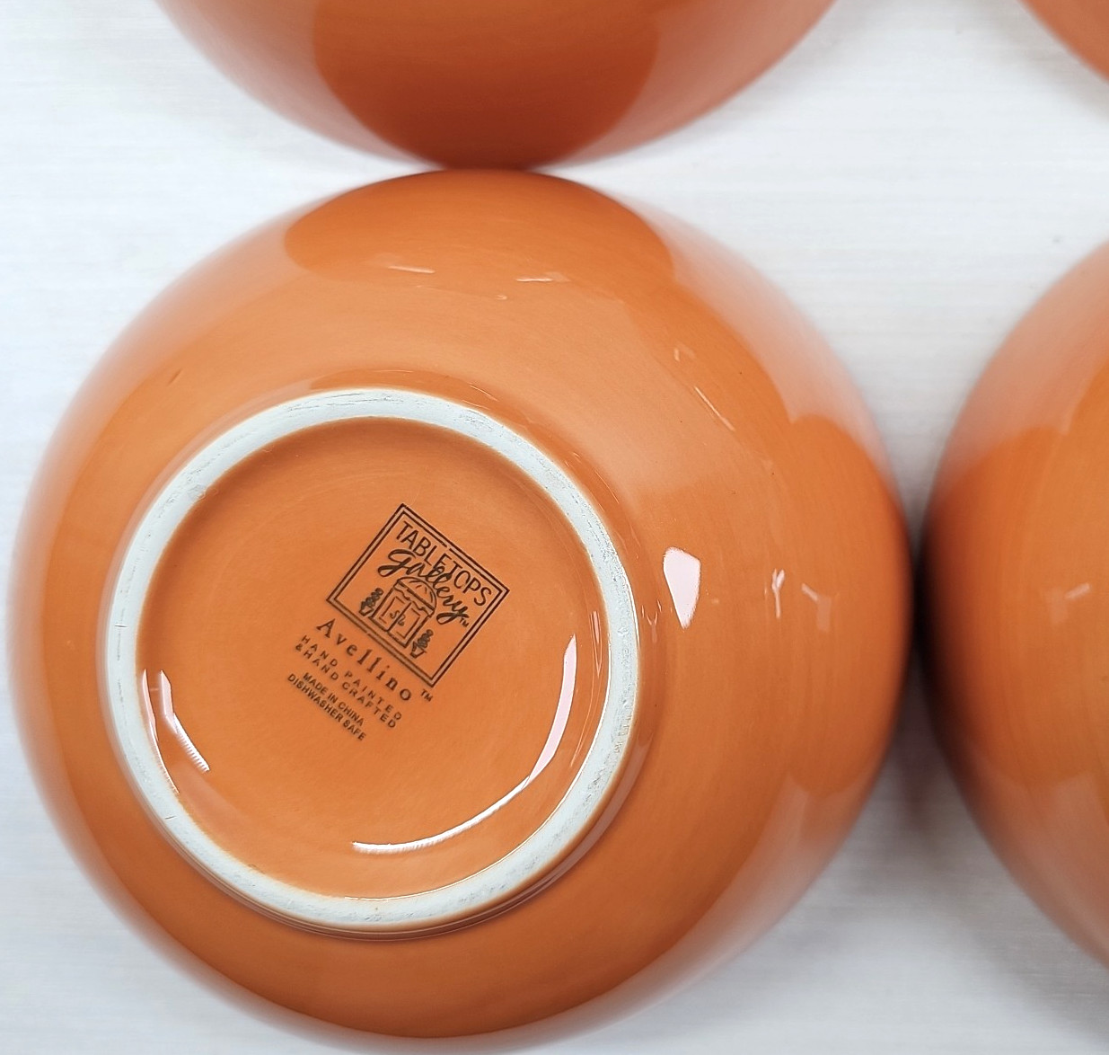 4 Tabletops Unlimited Avellino Pumpkin Soup Cereal Bowls Set Gallery Serving Lot