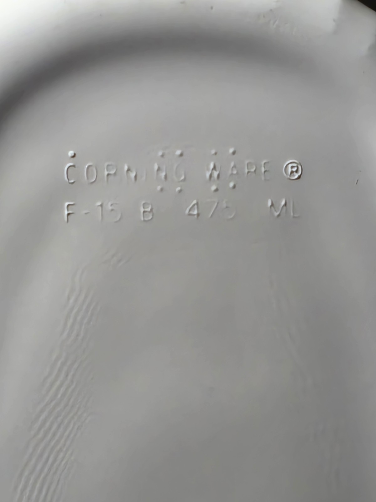 Corning Ware F-15-B French White Oval Baking Dish 15 oz – JL541 No Lid Vintage