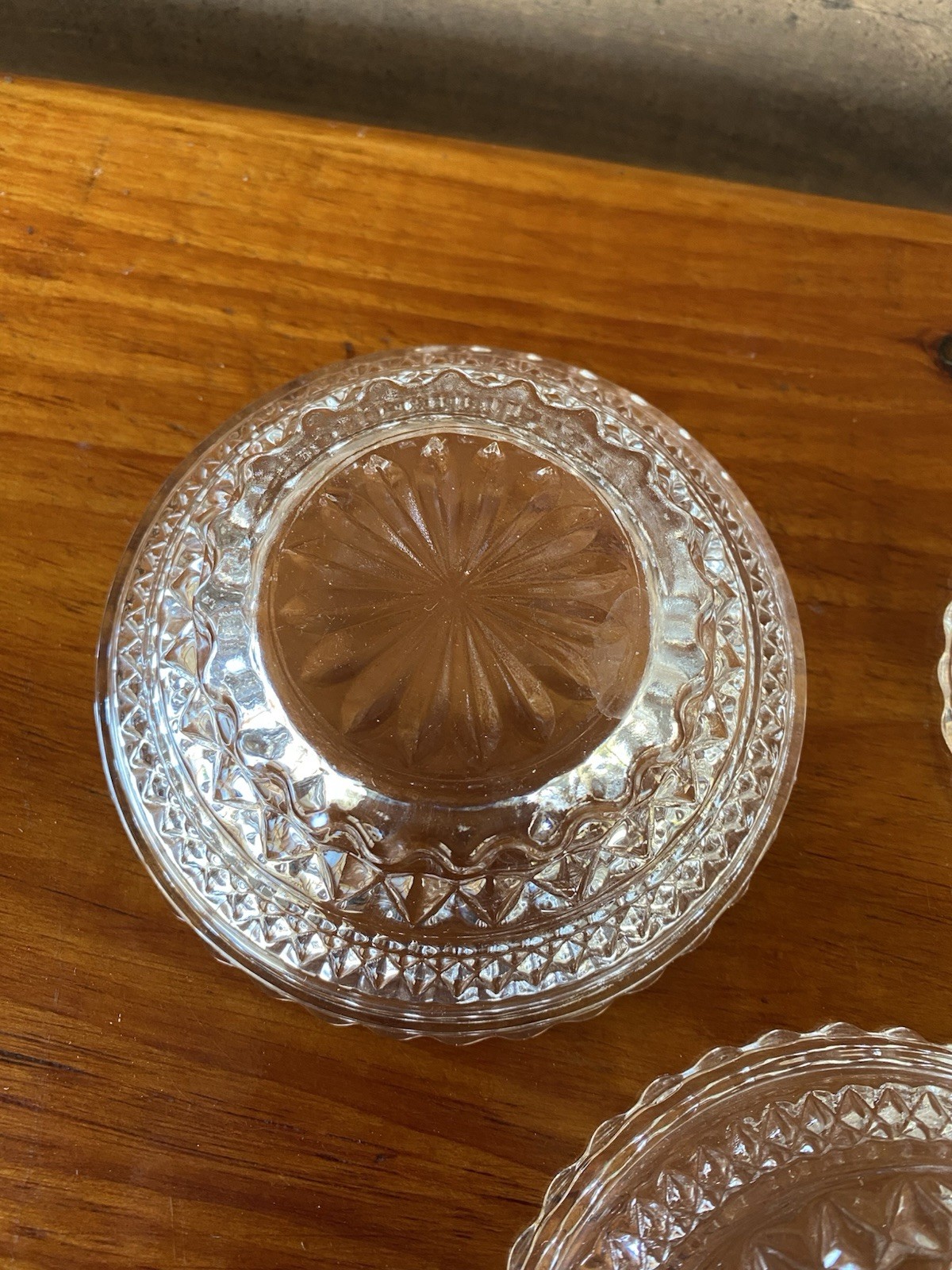 3 Anchor Hocking Wexford Bowls Dessert Berry Diamond Pattern Vintage