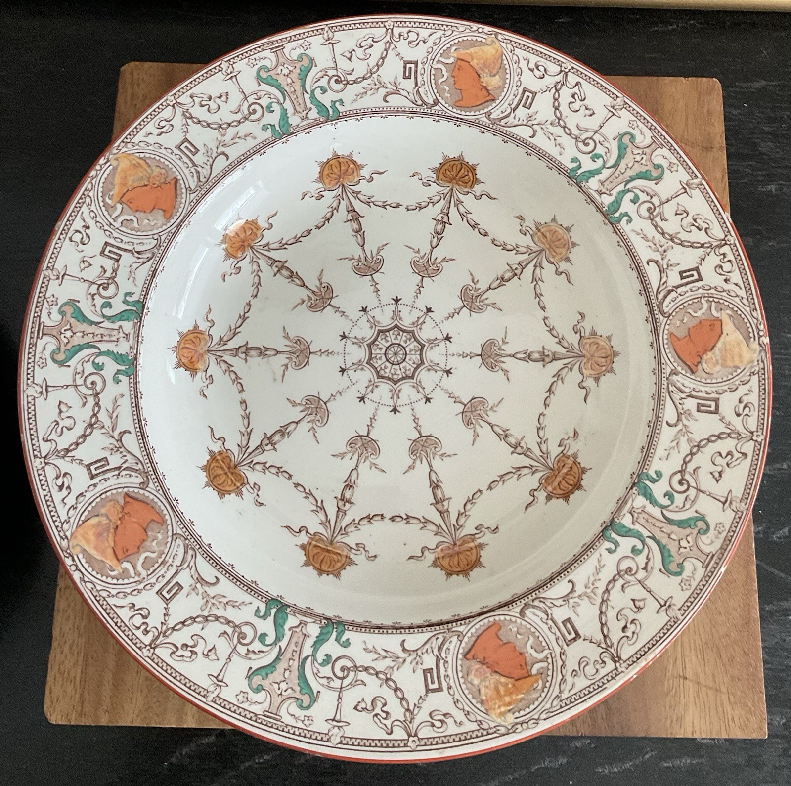 (5) BROWN WESTHEAD MOORE & CO Pergolesi RIMMED BOWLS Aesthetic Antique 1875
