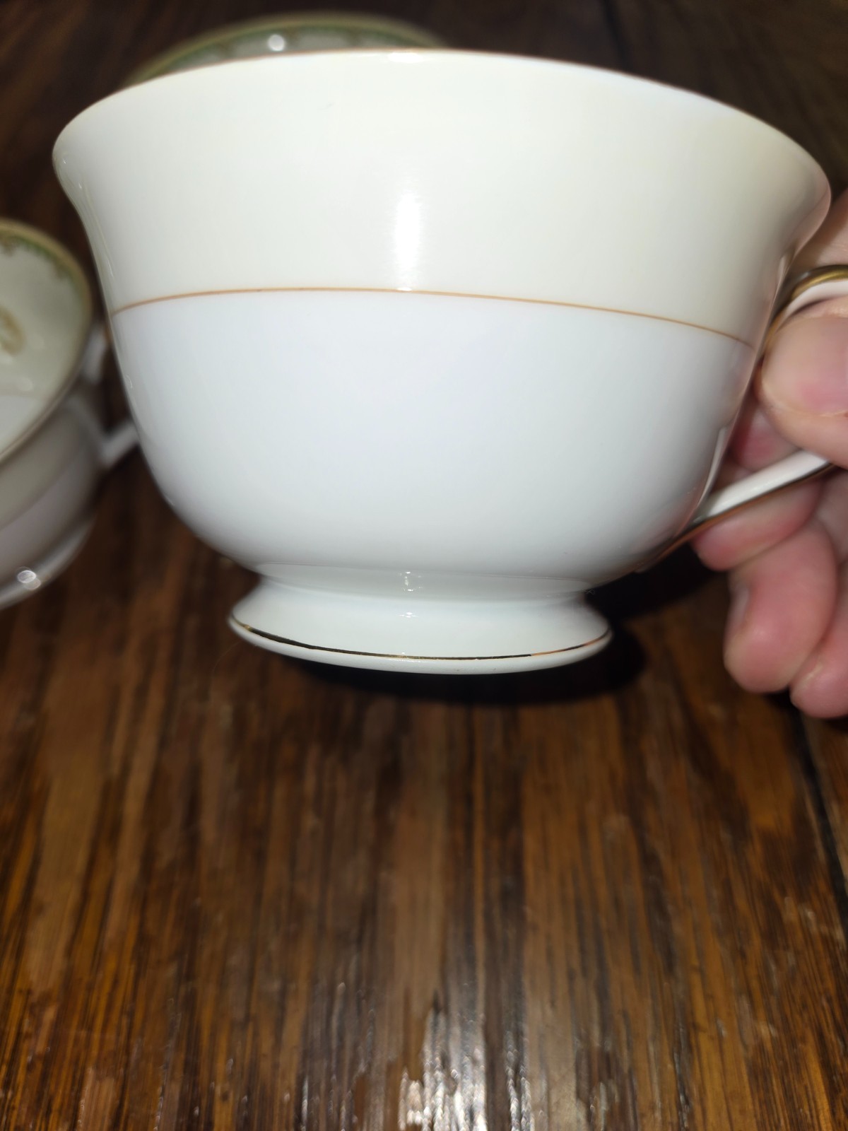 Set of 4 Noritake “M” Japan 3-3/4″ tea cups Diana pattern Circa 1933- floral