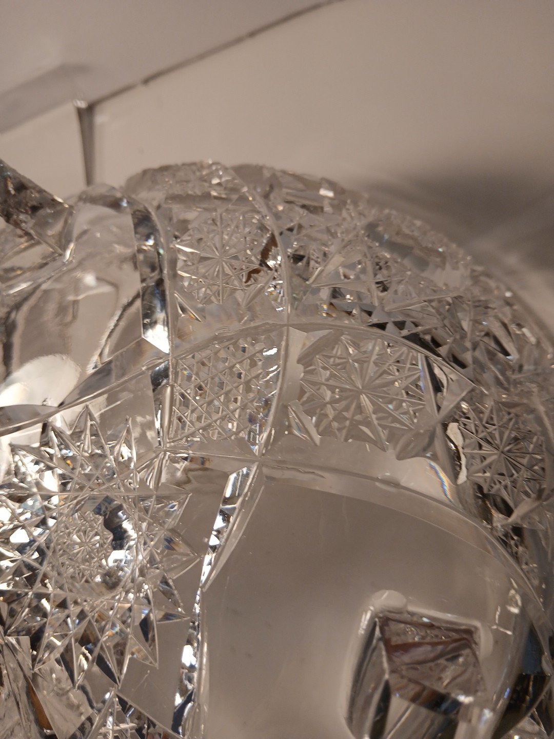Crystal Leaded 3 Footed Cut Glass Centerpiece/Serving Bowl Weighs Over 4 Pounds