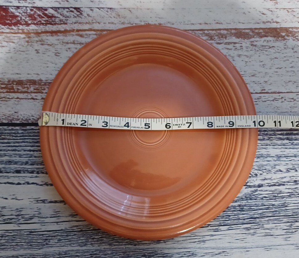 VINTAGE HLC FIESTA 1950-1959 ROSE 10 INCH DINNER PLATE FLAWLESS CONDITION