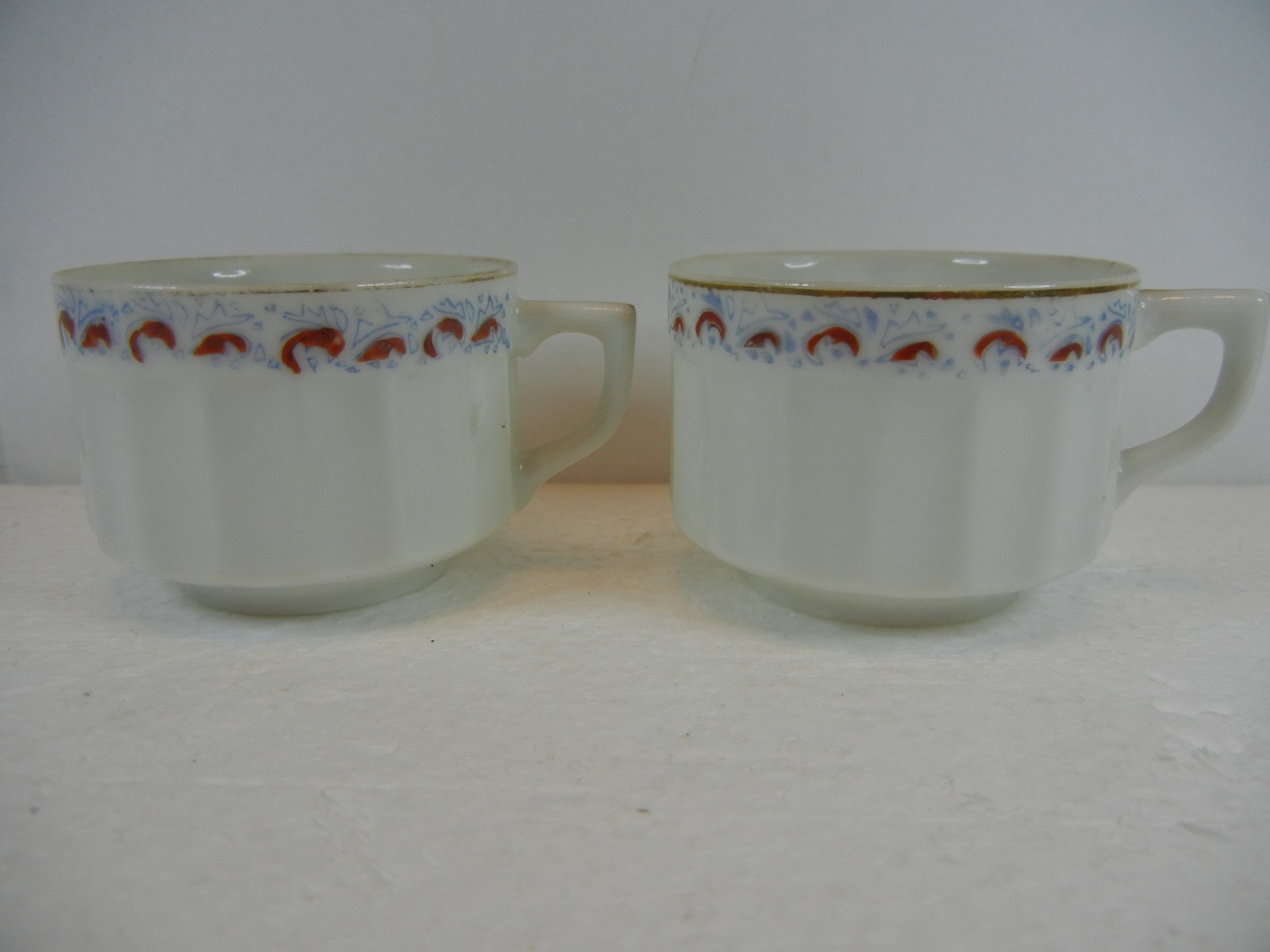 2 Vintage Demitasse Cups Made in Occupied Japan Parian China White w Gold Trim