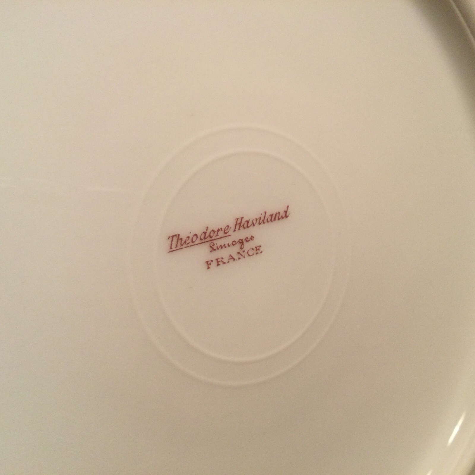 Theodore Haviland Schleiger 346 Luncheon Plate Limoges Geometric & Roses Border
