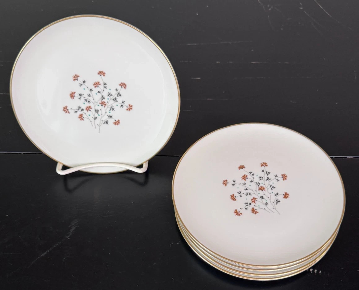 VINTAGE 6.5IN DESSERT PLATES PARISIENNE BY ROYAL JACKSON (SET OF 6)