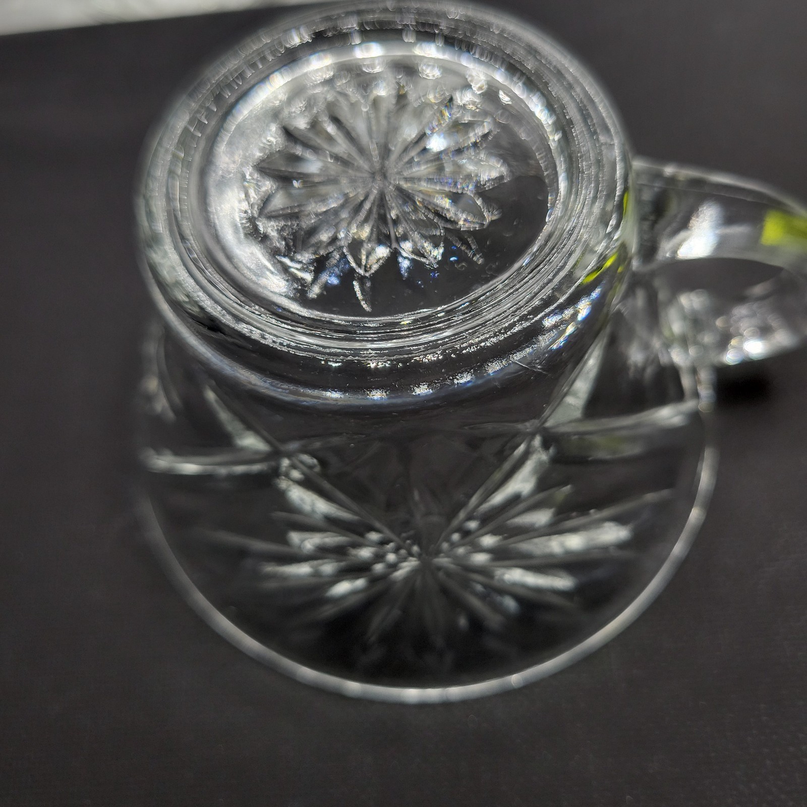 Vintage Glass Punch Bowl & 12 Cups Set