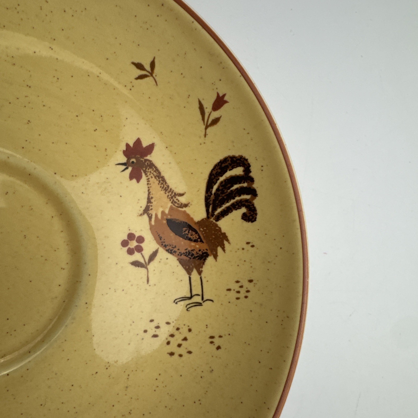 Vintage Harmony House Honey Hen 4 Salad Plates & 4 Saucers Rooster 1960’s
