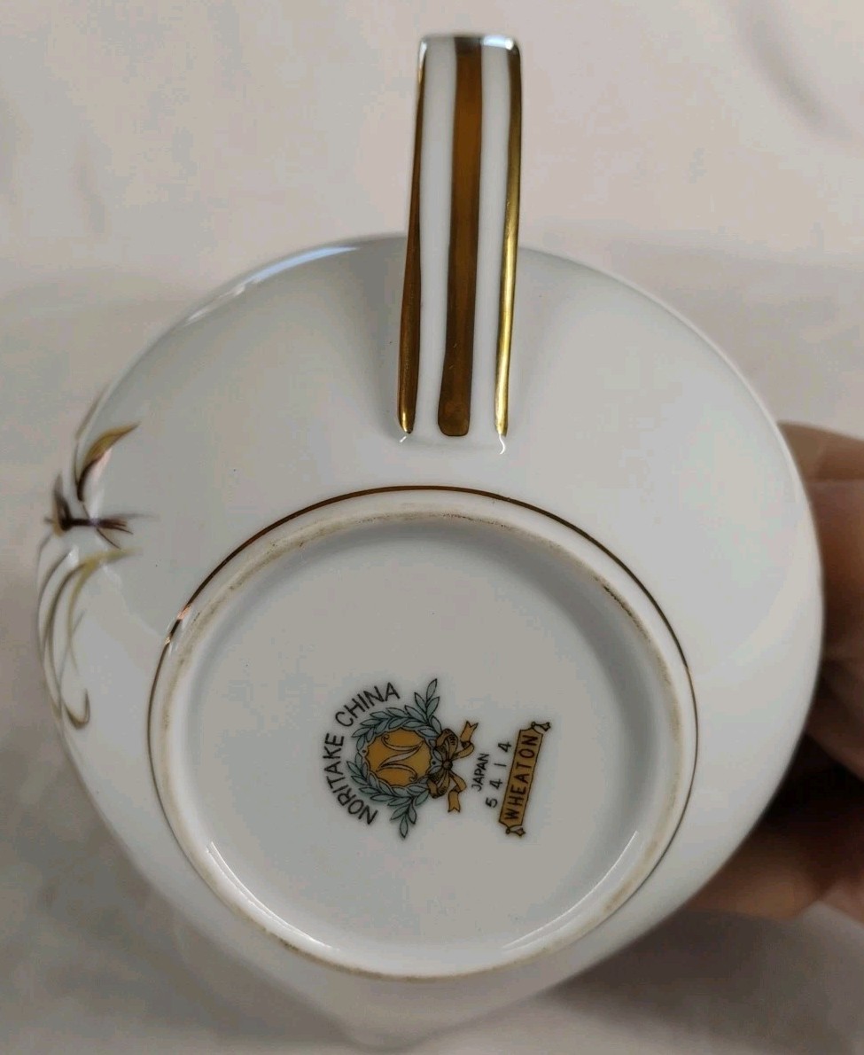 Noritake China Wheaton Creamer Pourer Gravy Boat 5414 Vintage Japan Wheat