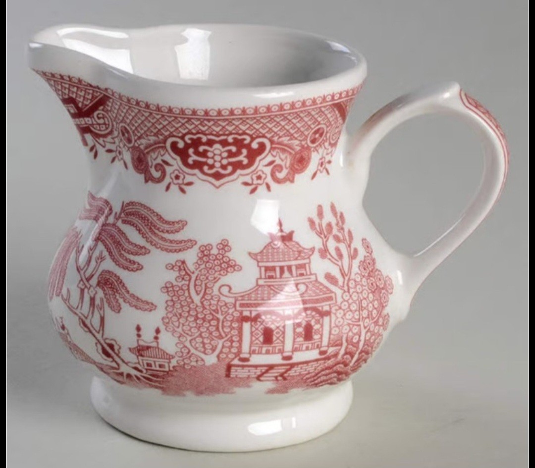 Willow Rosa Pink Churchill creamer and Sugar bowl Dishwasher Safe Microwave Safe