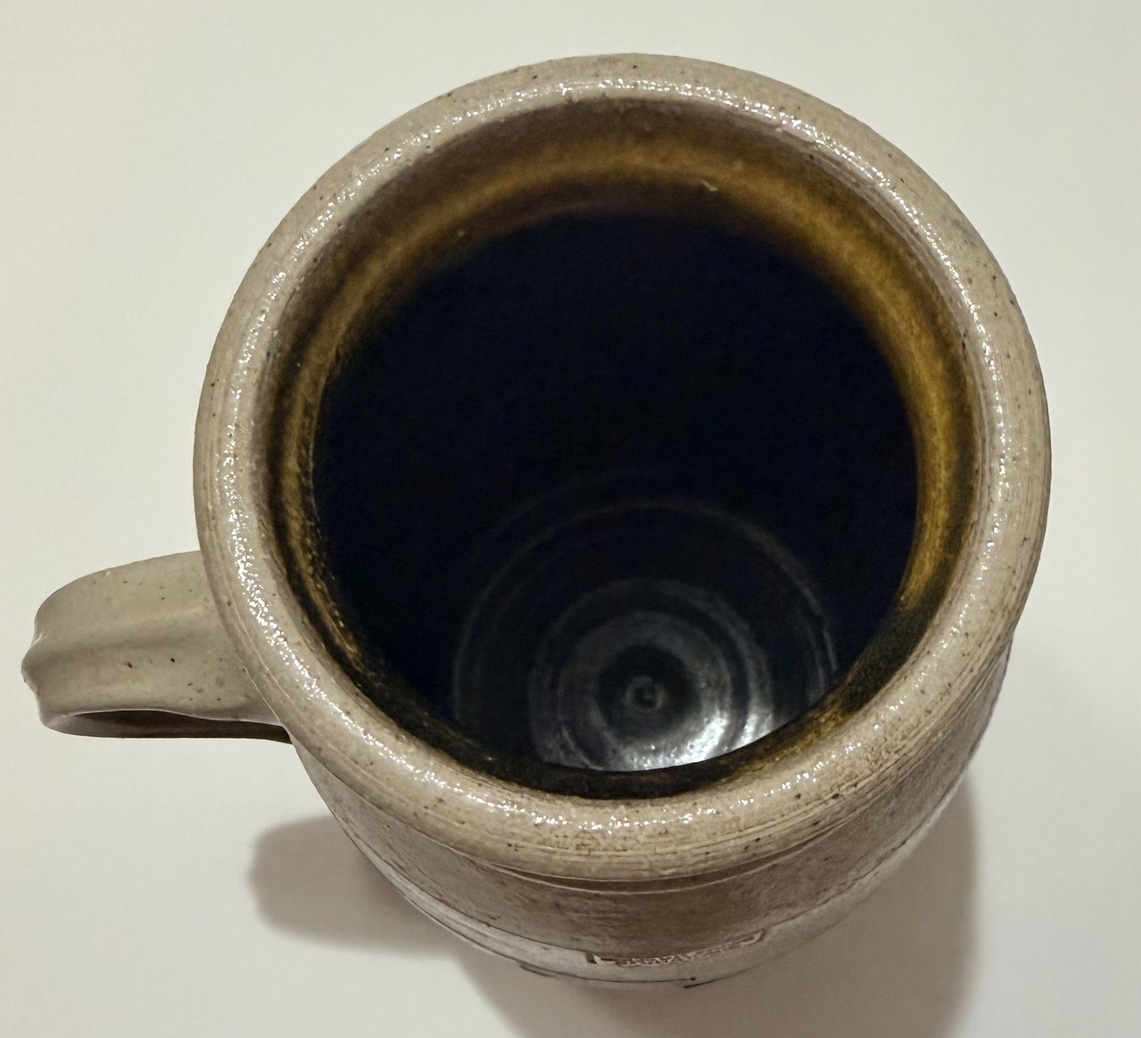 Rare Salmon Falls Pottery 1997 Handle Jug Crock Amish Horse and Buggy 8.5”x4.25”