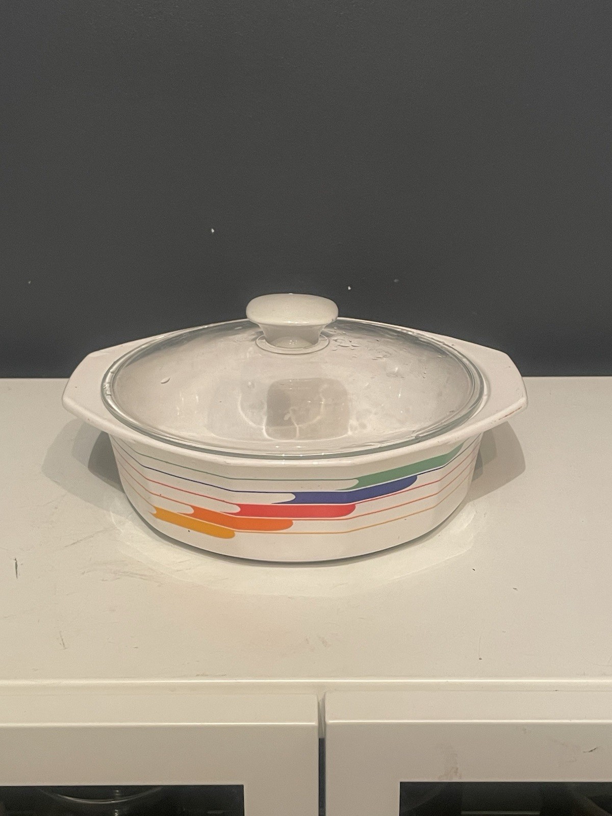 Studio Nova Fire & Ice Covered Casserole with Lid Hi Fi Vtg/Retro 70’s/80’s