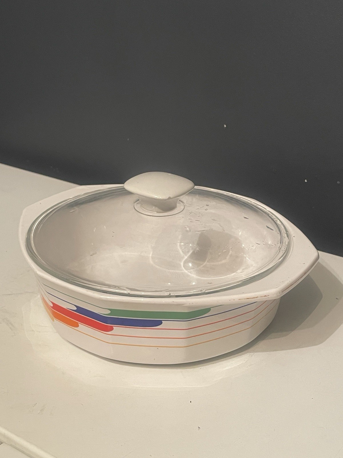 Studio Nova Fire & Ice Covered Casserole with Lid Hi Fi Vtg/Retro 70’s/80’s