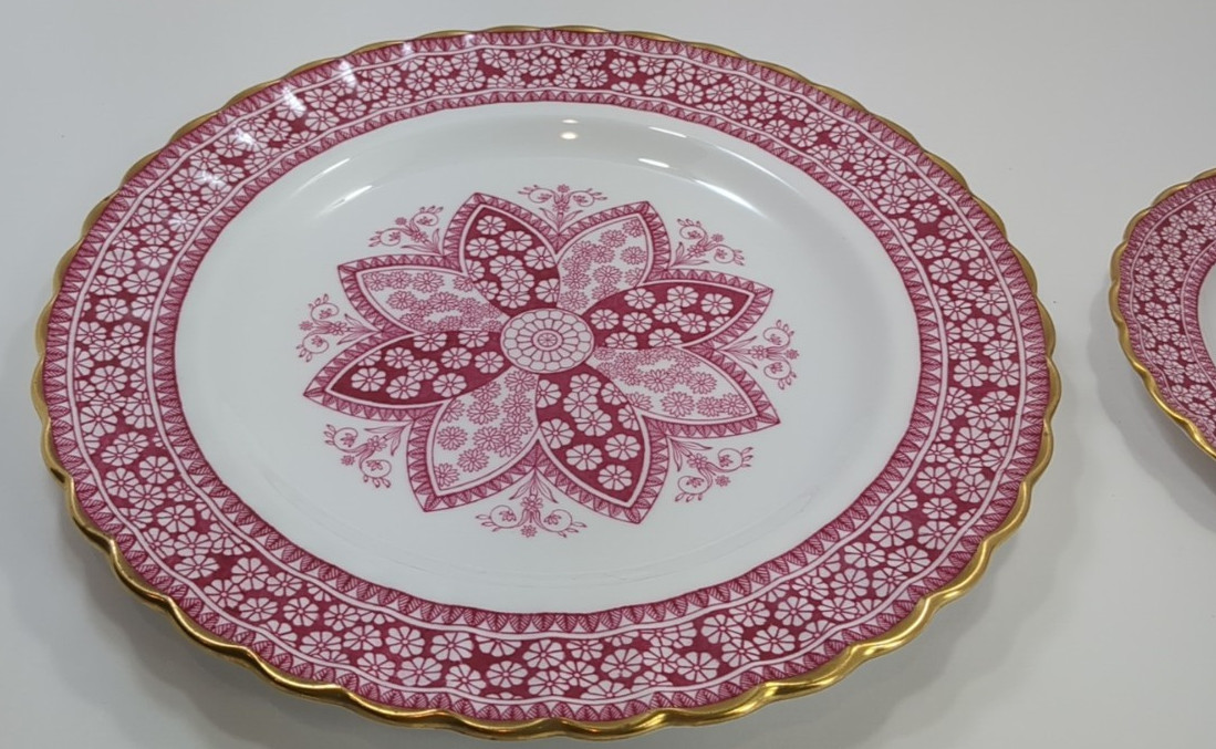 Primrose By Spode Dinner Plate 10 3/4” And 6 1/2″ Saucer Excellent Condition