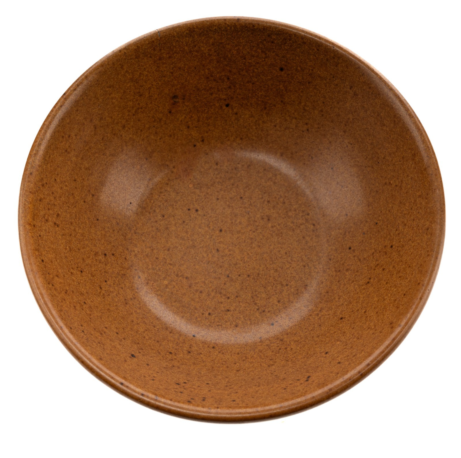 Lozart High Temperature Ceramics Stoneware Bowl 7x2in 1lbs Brown-Orange Used VG