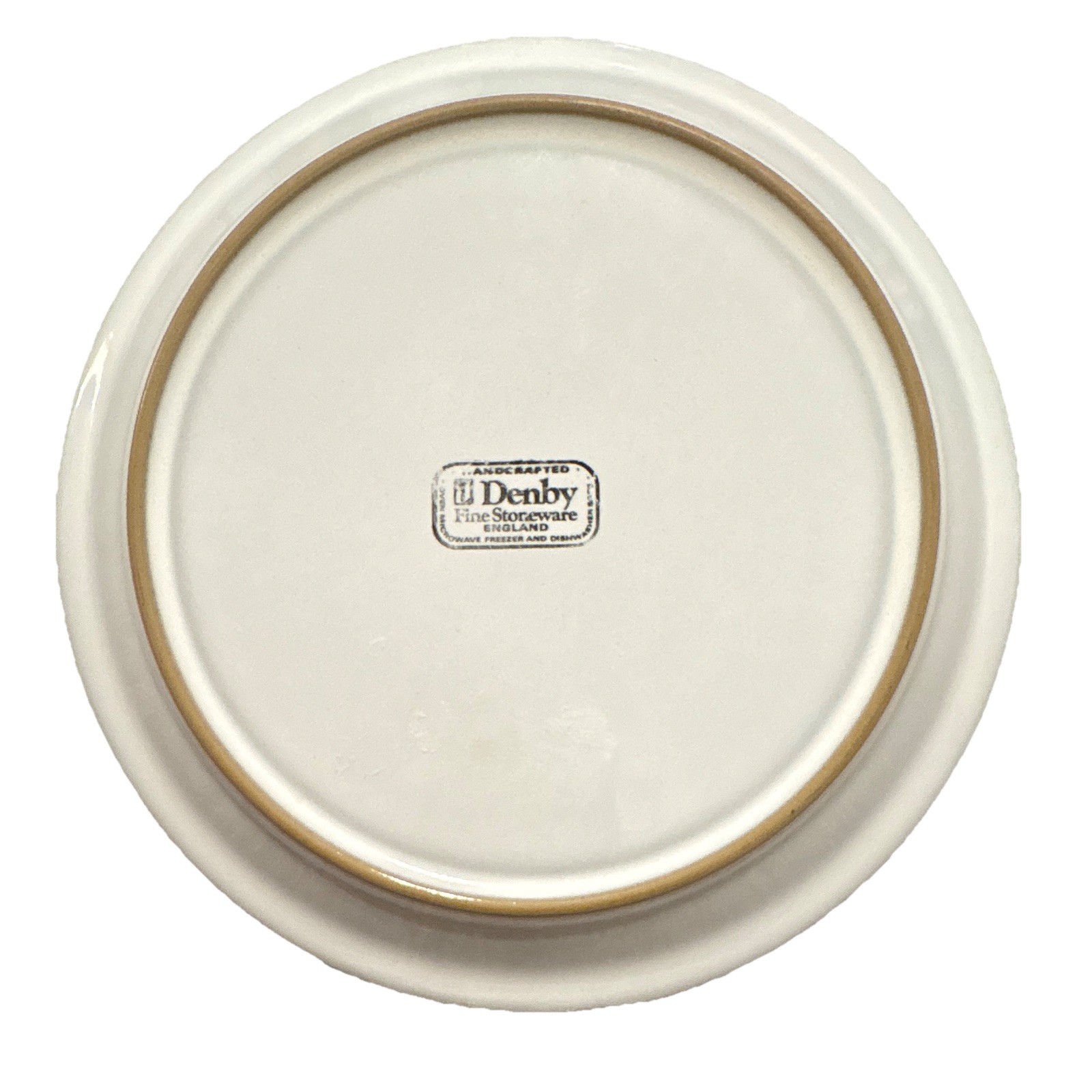 VTG set of 2 Denby Castile Gray Tan Geometric Blue Bread & Butter Plate 7 inch