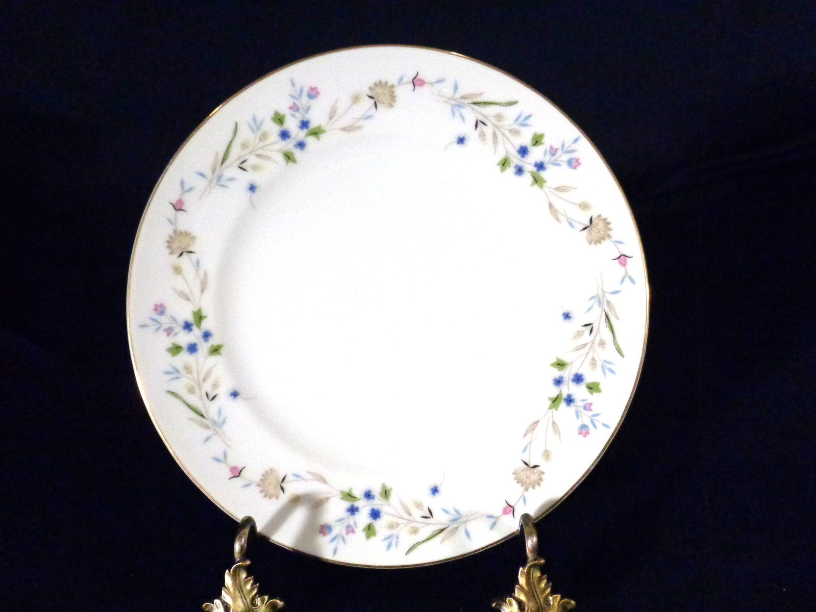Royal Song 5443 Gaiety Set of 2 – 6 1/2″ Bread Plates Tiny Multicolor Flowers