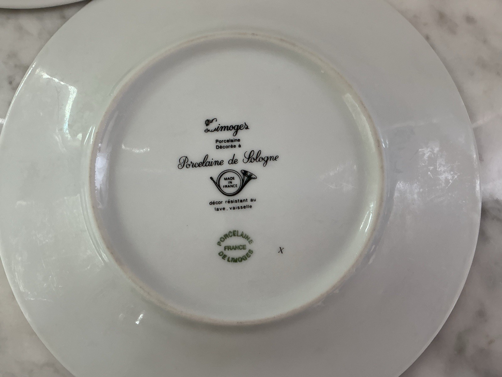 LIMOGES Porcelaine de Sologne Lemon Citron Canapé Set Of 3 Plates 7.25″