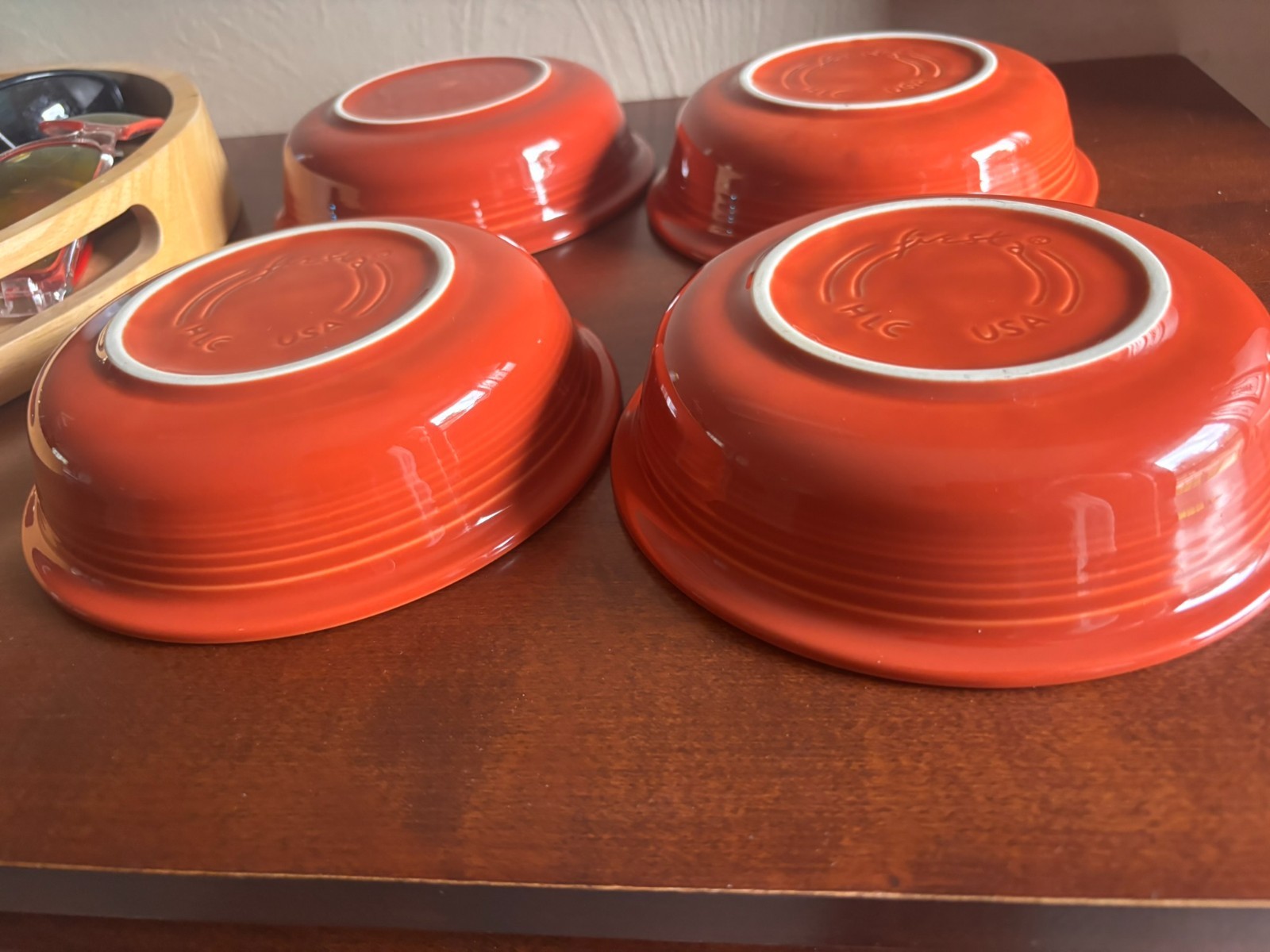 Set of 4 Fiesta Ware Homer Laughlin 7” Cereal Soup Bowl Rust Orange