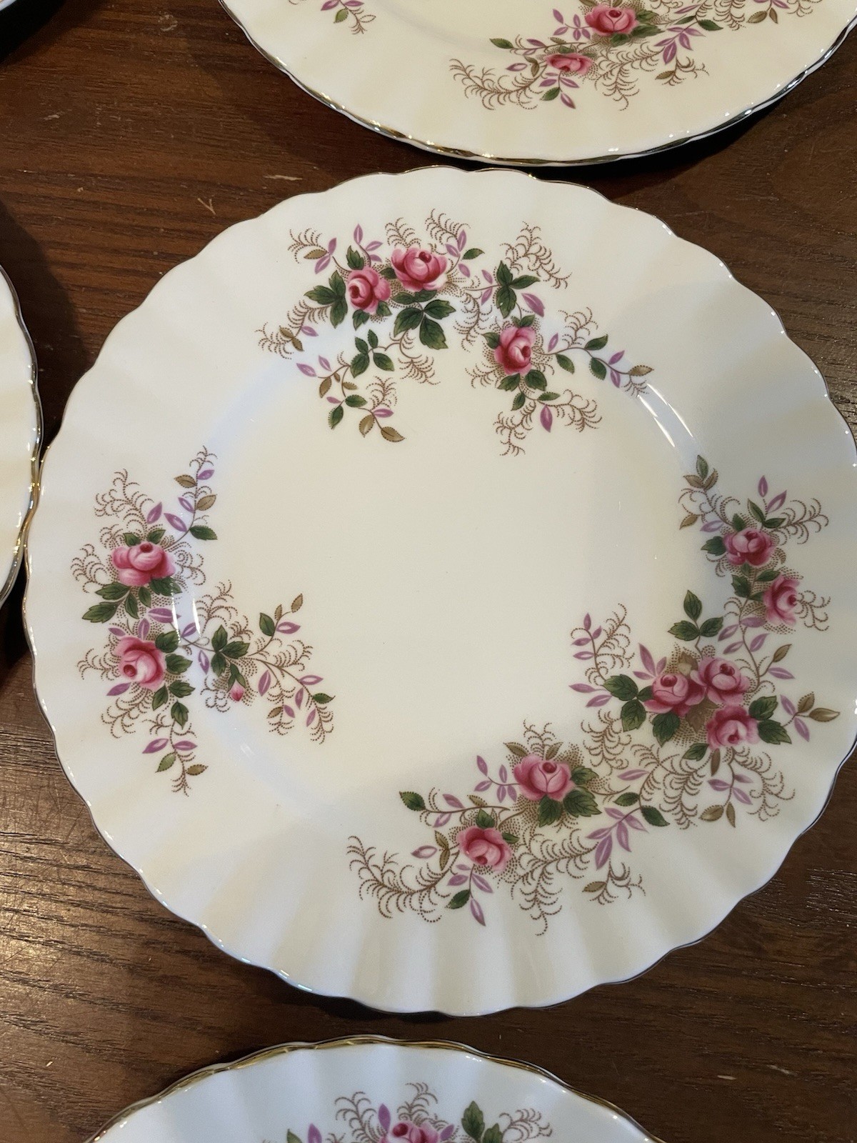 6 Royal Albert Lavender Rose Bread & Butter plates 6-1/4 inches