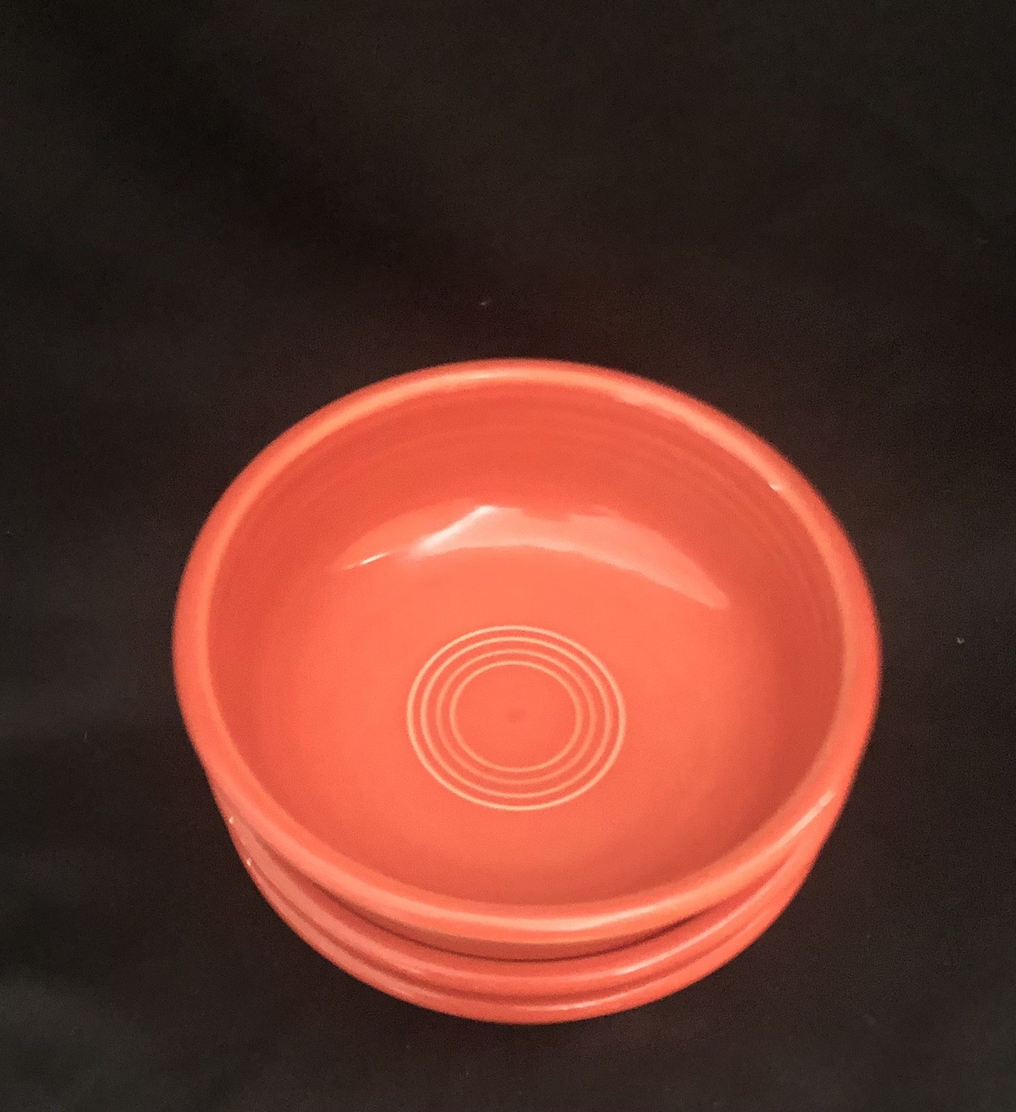3 Fiesta Persimmon Mini Itty-bitty Bowls 5” In Diameter 2” High 1986