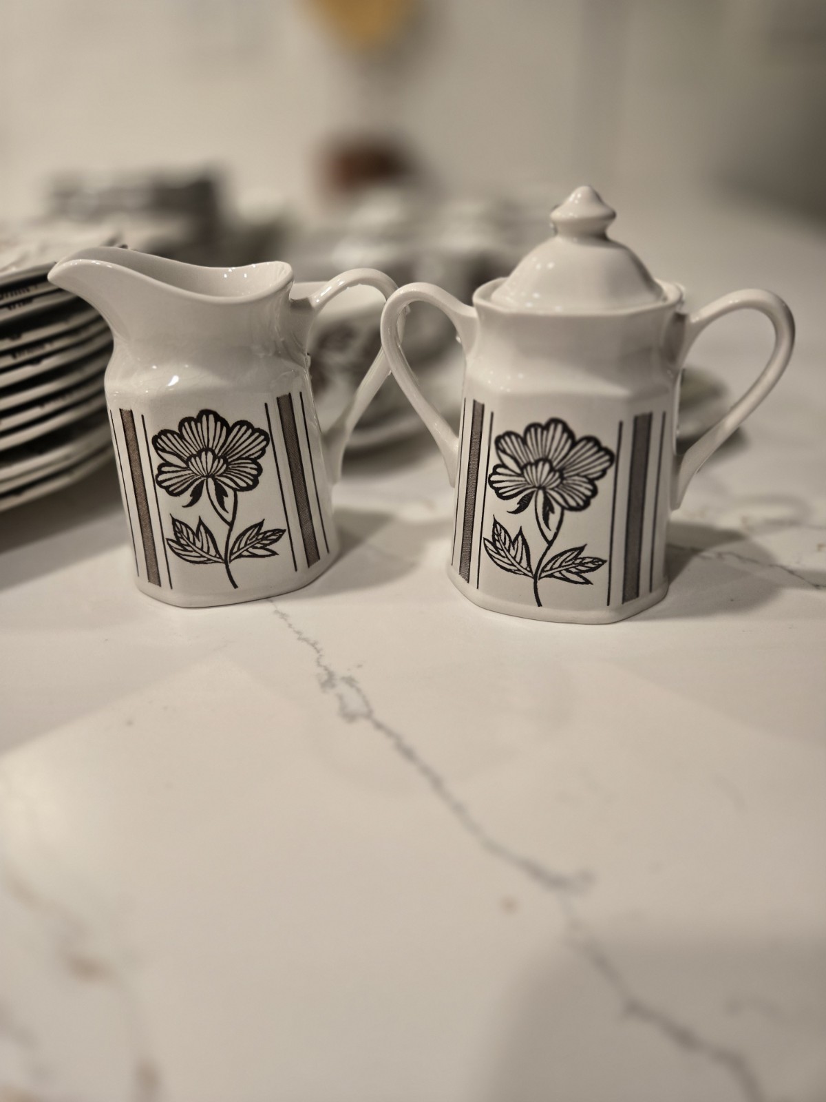 J&G Meakin Royal Staffordshire Lotus Ironstone dinnerware, Place Setting For 12