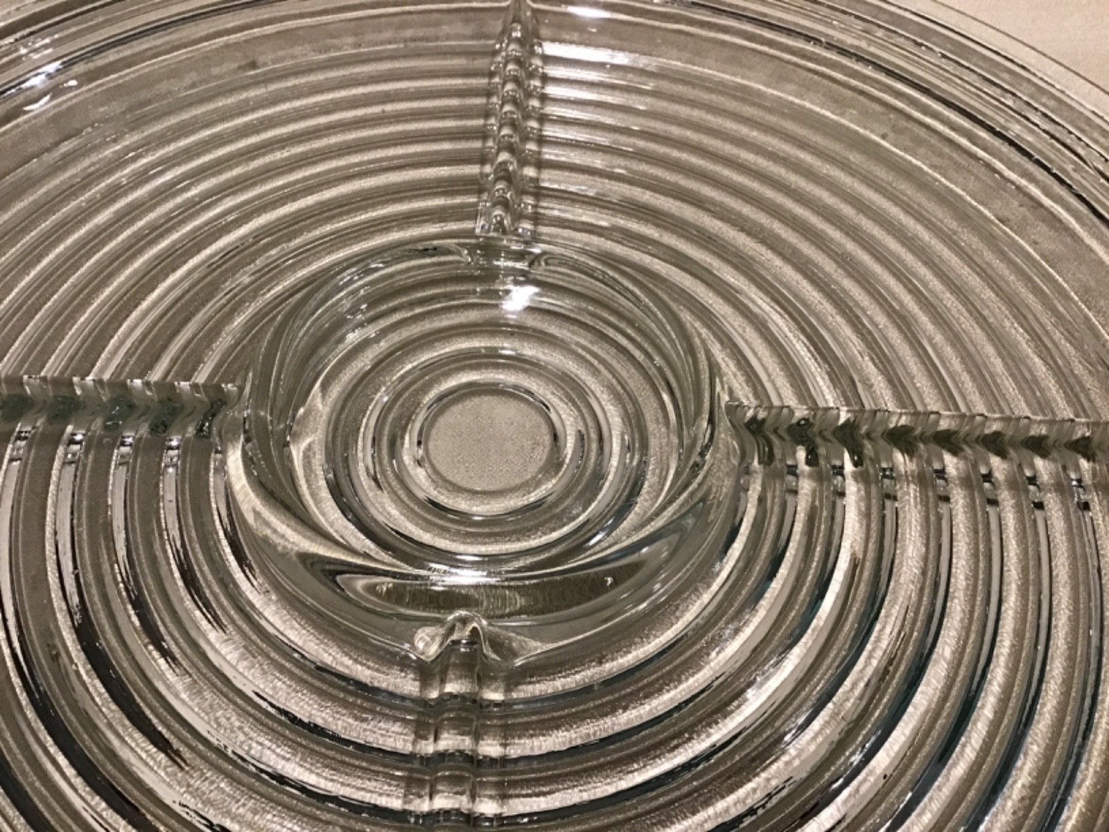 VTG Anchor Hocking Manhattan 5 Section Divided 15.5″ Relish Tray w/ Handles