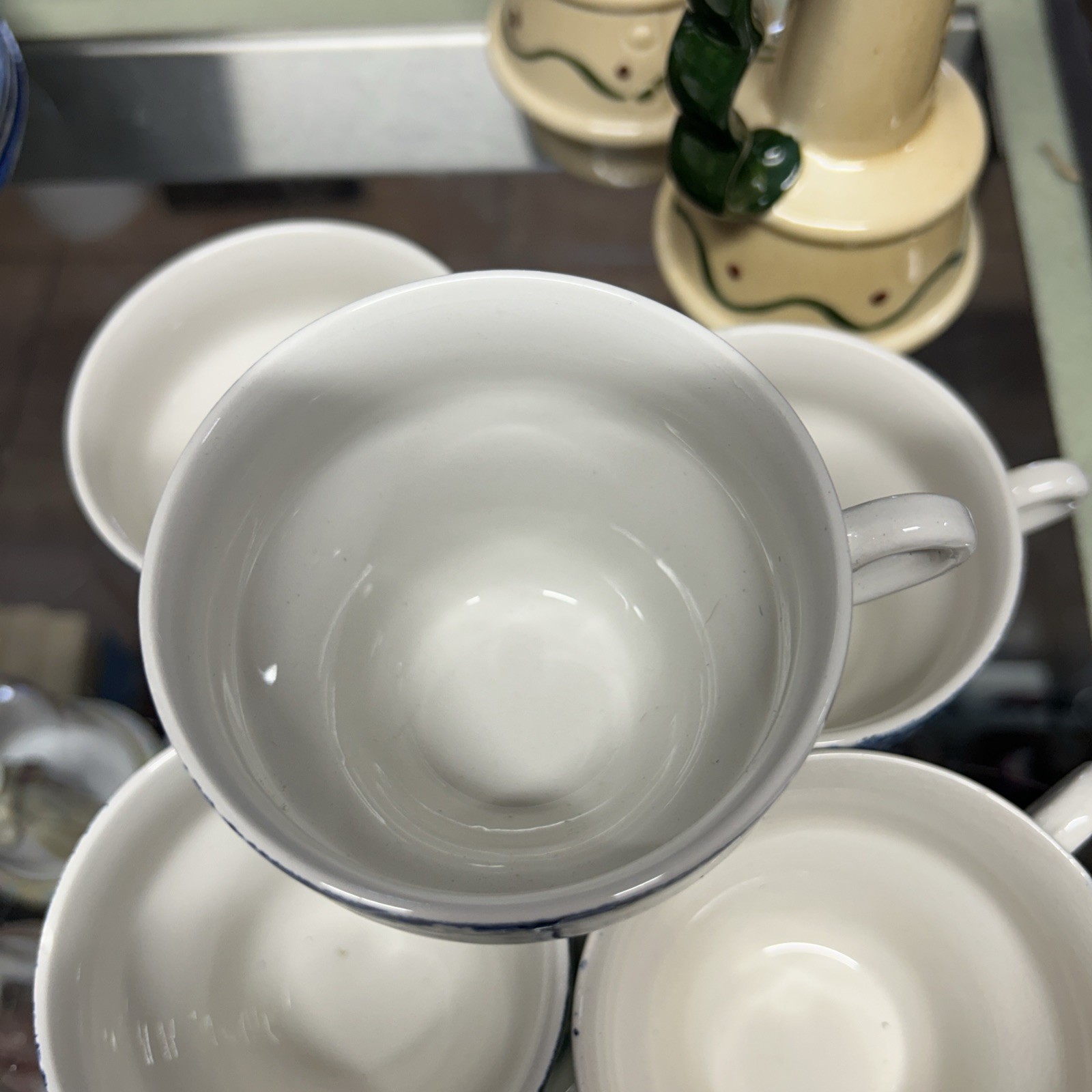 Liberty Blue Historical Colonial Scenes, Staffordshire, Coffee / Tea Cups (7)