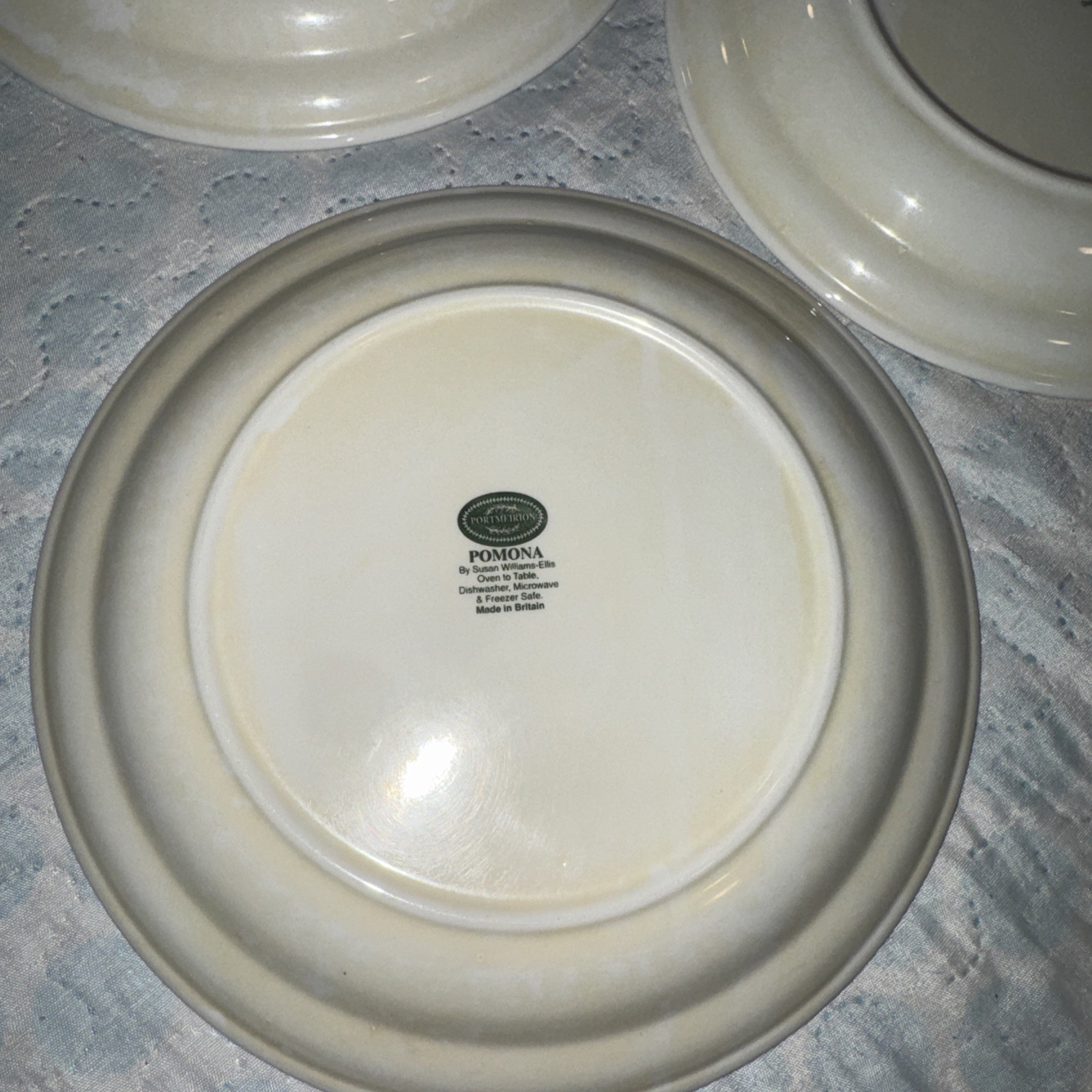 Pomona Portmeirion 8.5″ 3 Salad Plate Reine Claude Plum and fig Fruit