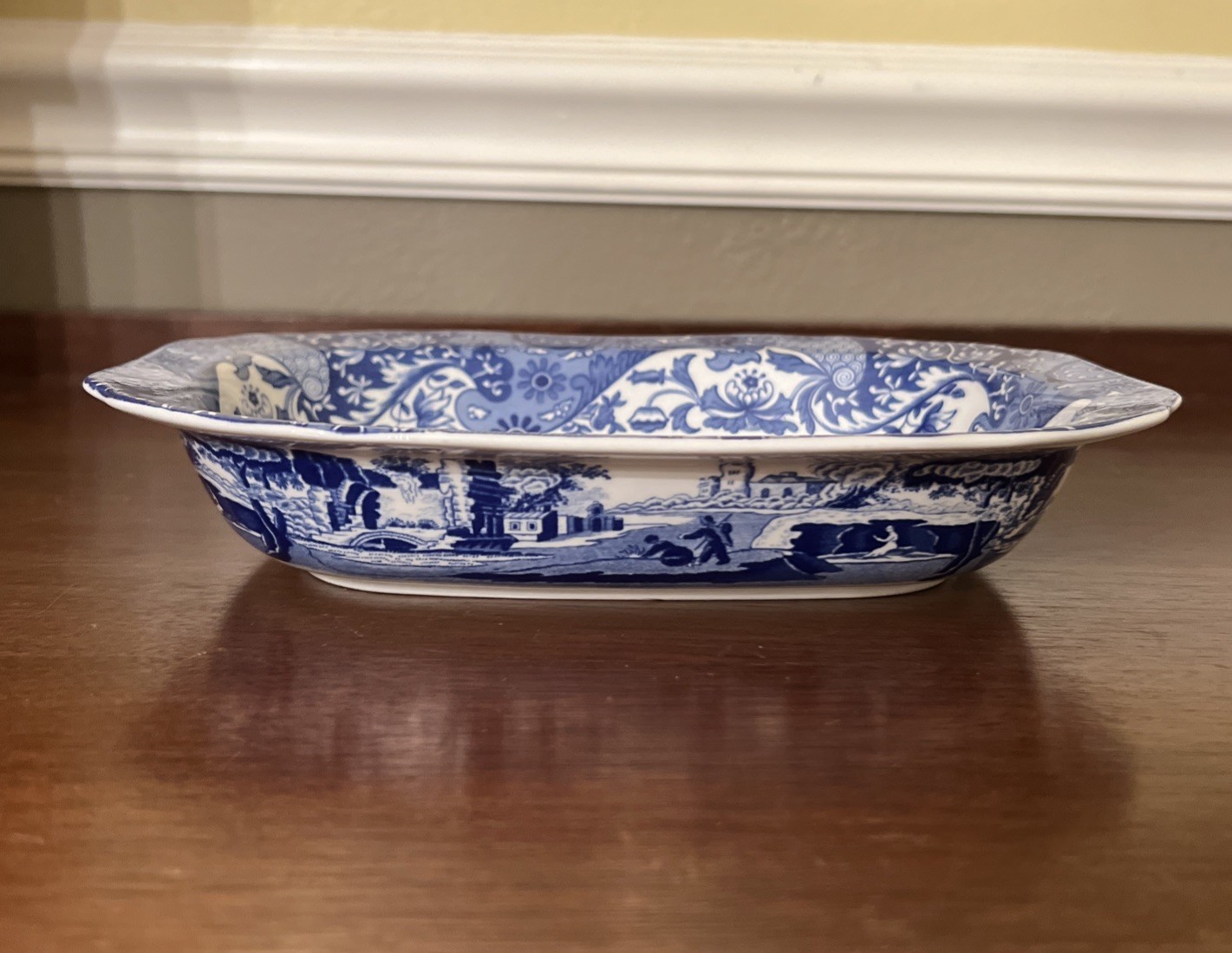 Spode Blue Italian Oval Serving Dish 9 x 6 1/2 inches