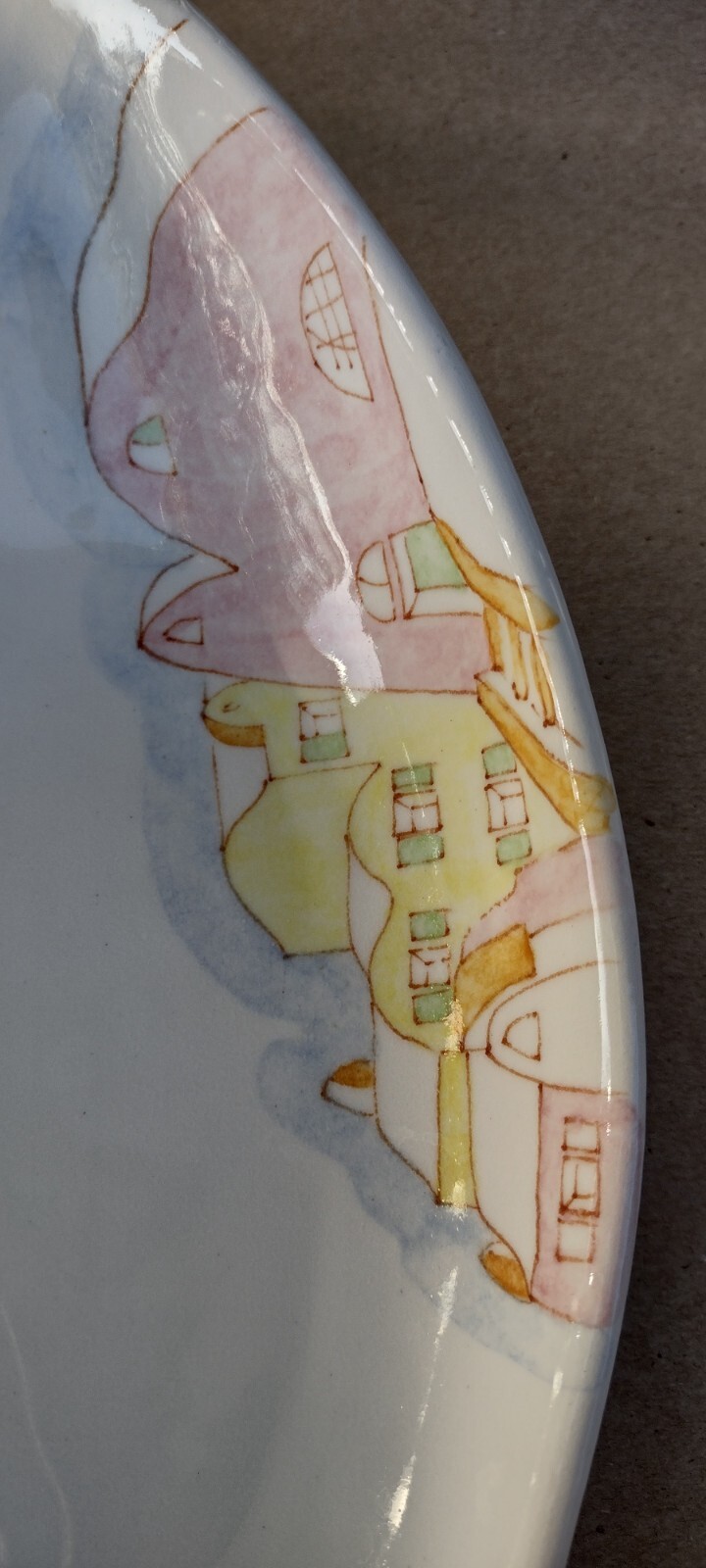 Ernestine Salerno, ITALY free form serving bowl / dish 1954
