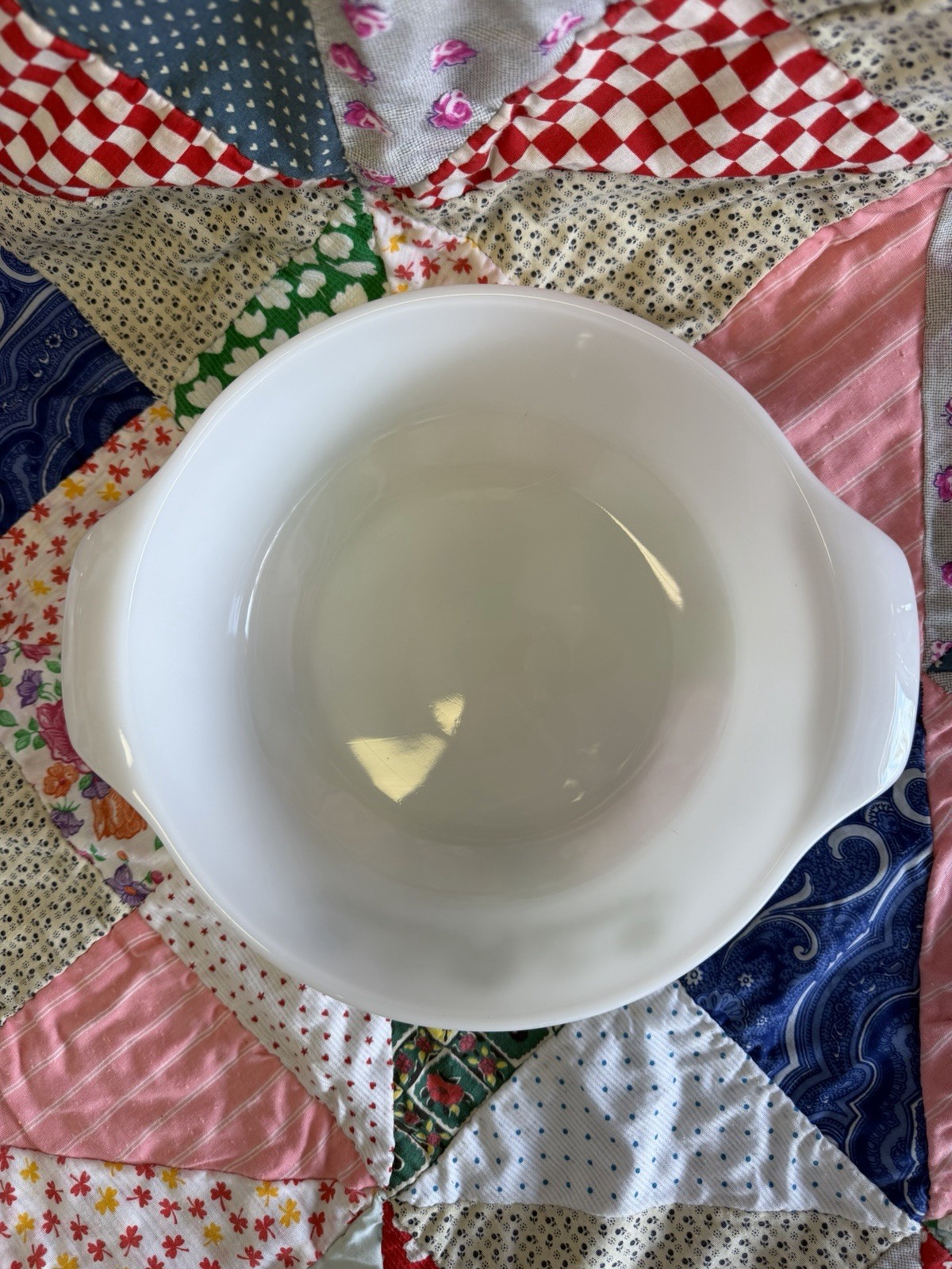 Vintage Glasbake Green Daisy Round Casserole Baking Dish/Bowl