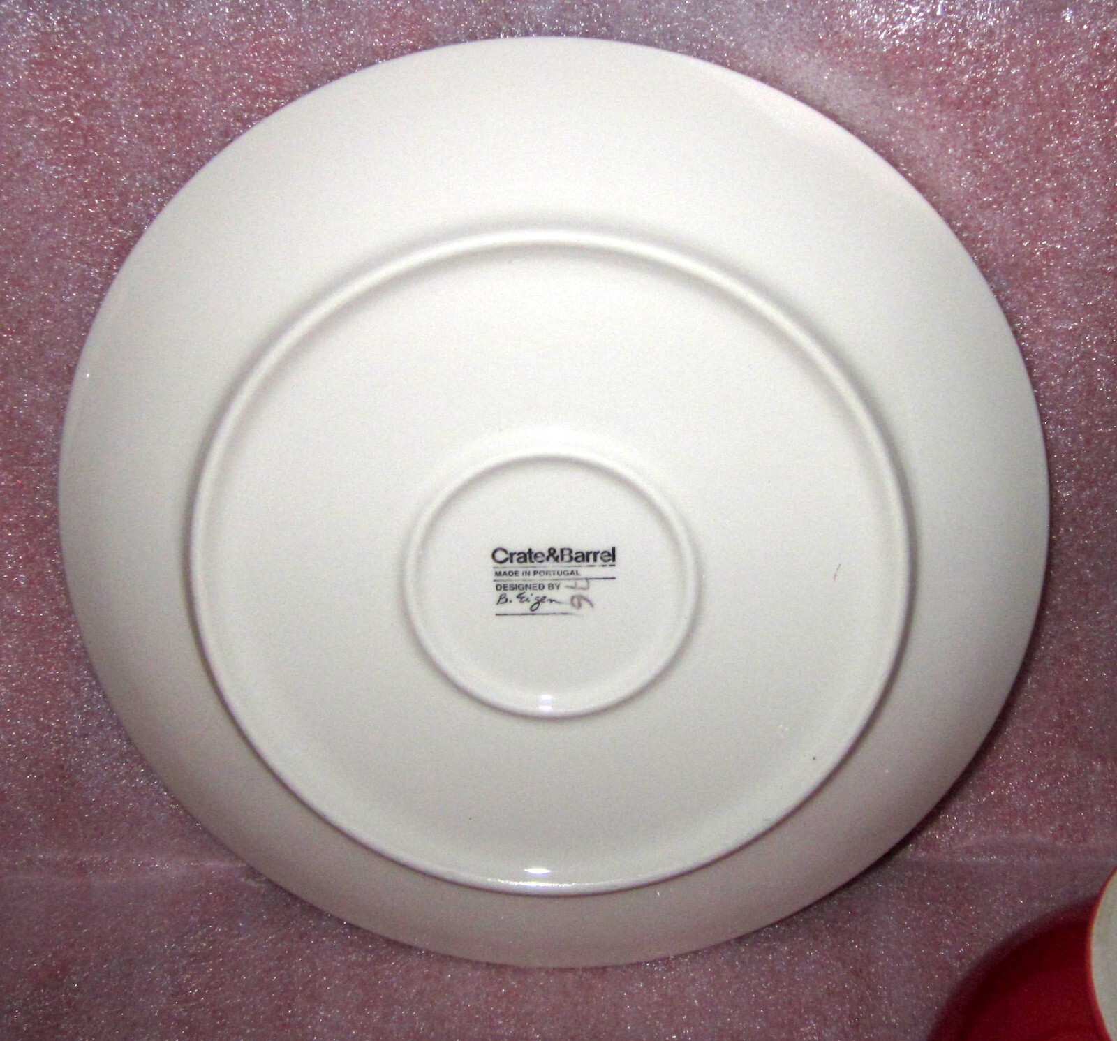 12 PC SET CRATE & BARREL BARBARA EIGEN 6 PLATES + 6 FOOTED BOWLS MOD FLOWER POP