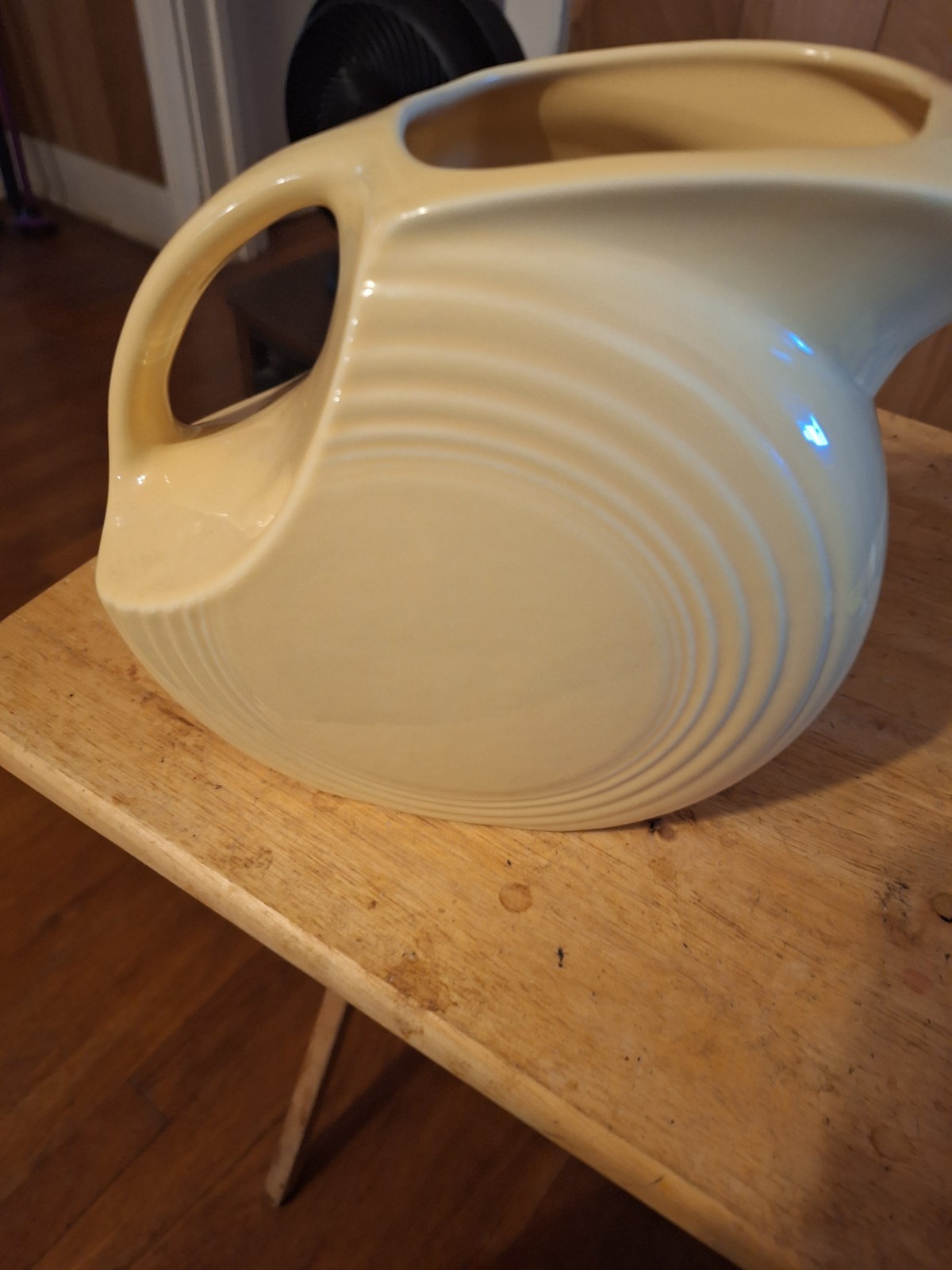 Fiesta Large Disk Pitcher Marigold Yellow Fiestaware HLC Made In USA