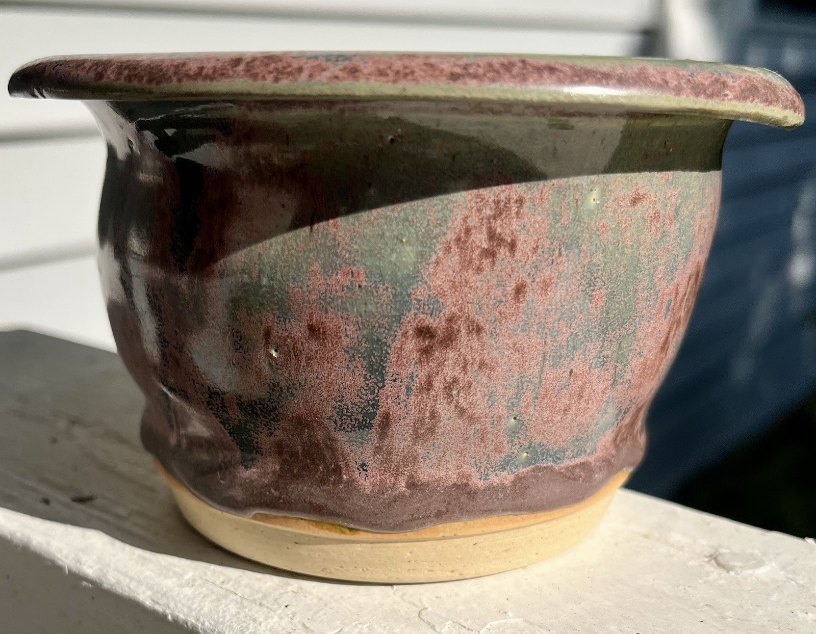Handsome Studio Pottery Bowl Artisan Handmade Natural Earth Tones Signed 2011