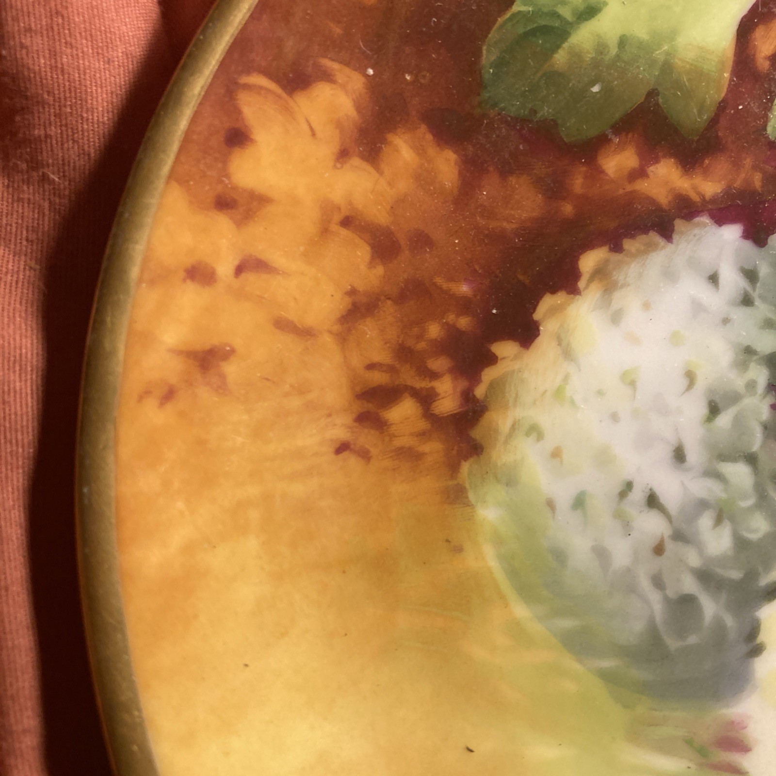 Antique c.1900s Lanternier Limoges France Hand Painted Signed White Floral Plate